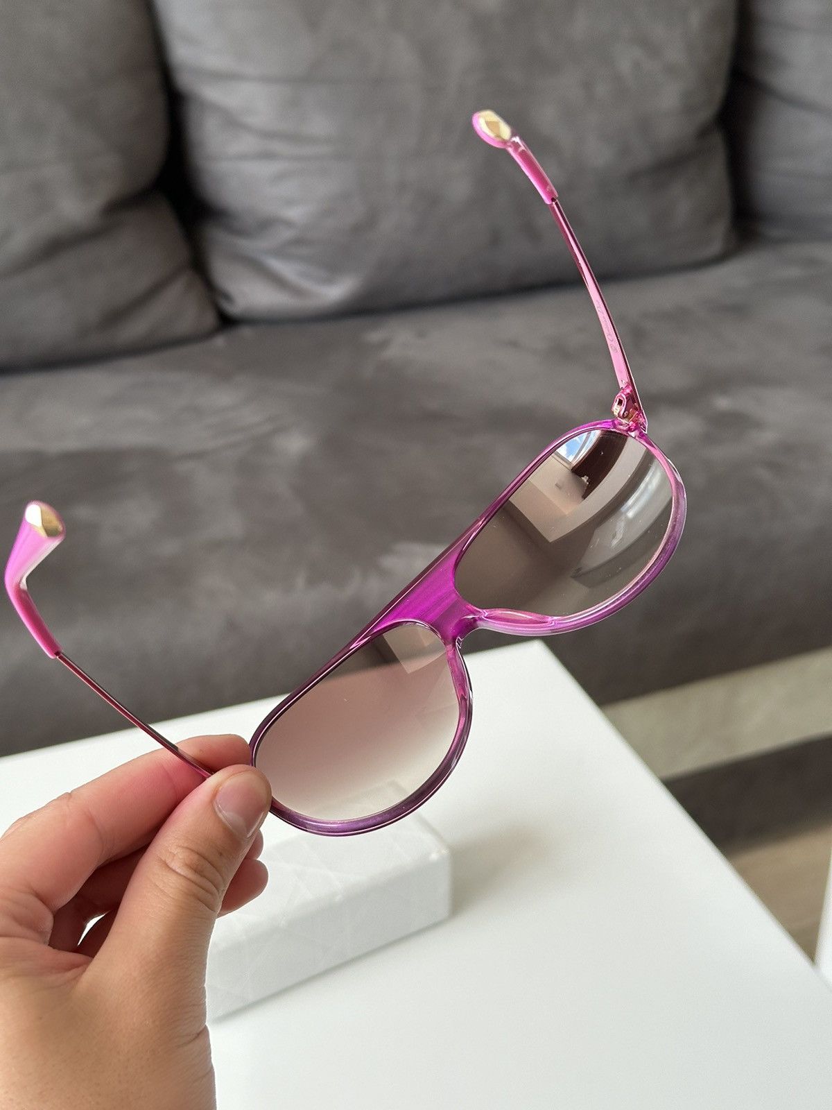 Dior DIOR Tahuata Les Marquises Pink Purple Aviator Sunglasses Size ONE SIZE - 3 Thumbnail