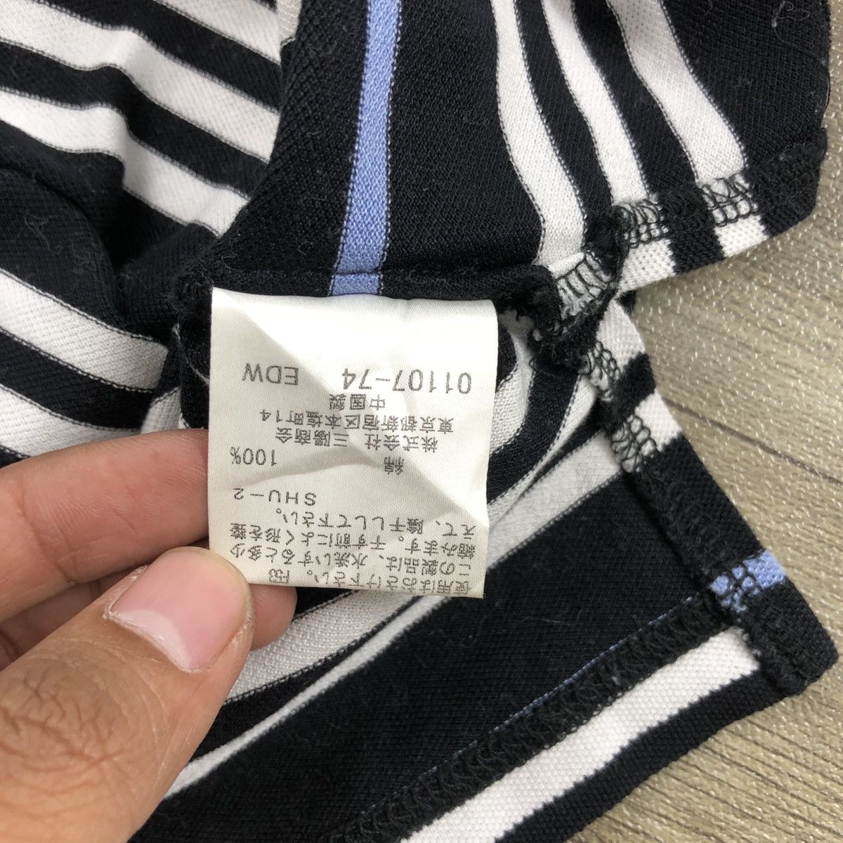 Burberry × Designer × Vintage Vintage Burberry London Black Label Striped Polo Shirt Size US M / EU 48-50 / 2 - 10 Thumbnail