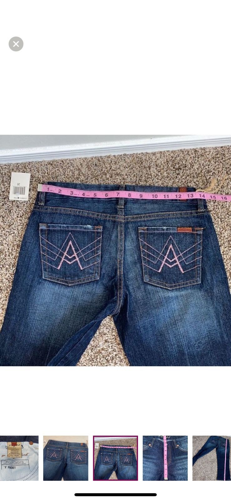 7 For All Mankind 7 for all mankind a pocket jean capris size 26 Size 26" / US 2 / IT 38 - 9 Thumbnail