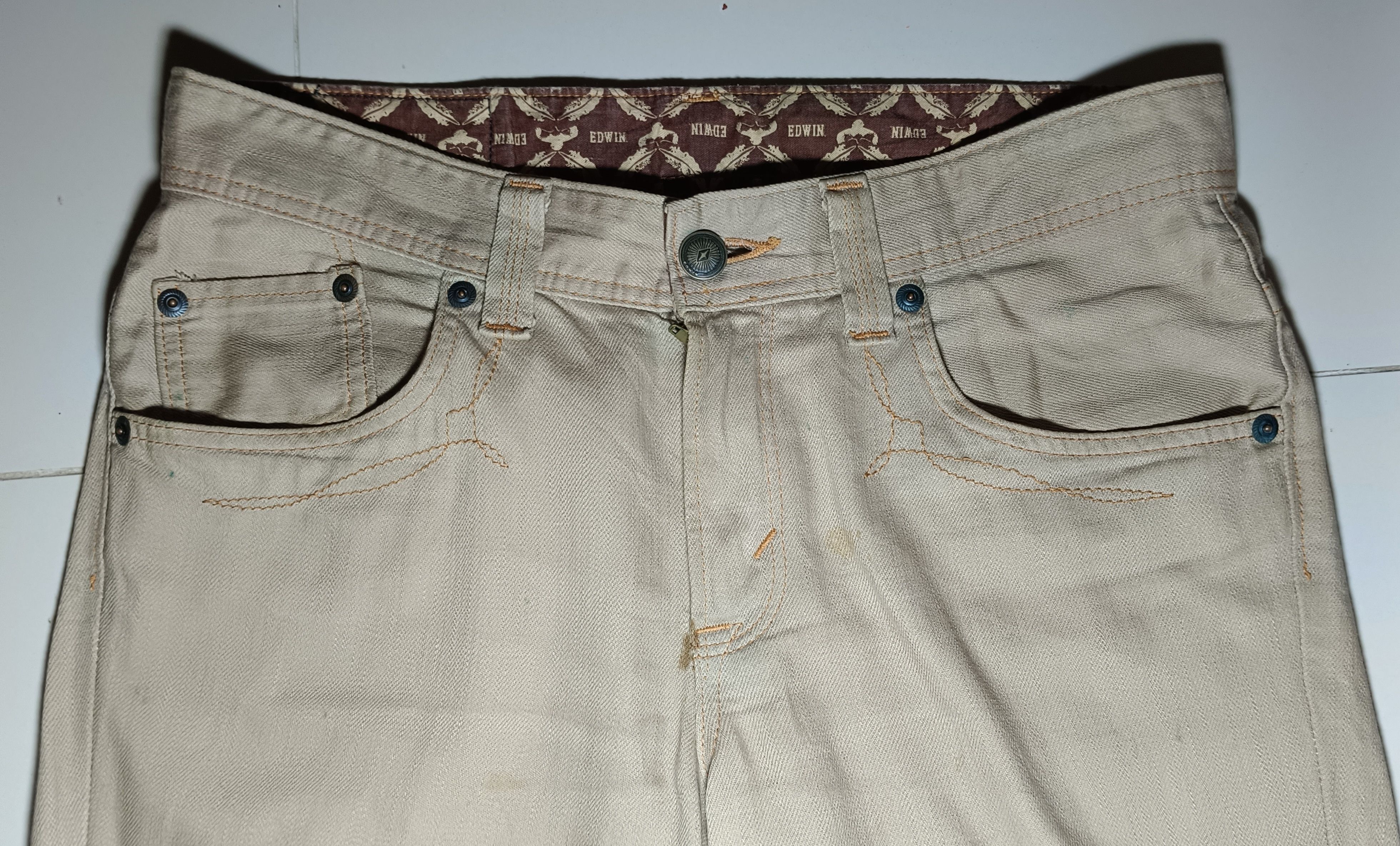 Edwin × If Six Was Nine × Le Grande Bleu (L.G.B.) EDWIN EXCLUSIVE NAVAJO LEATHER POCKET JEANS Size US 32 / EU 48 - 12 Thumbnail