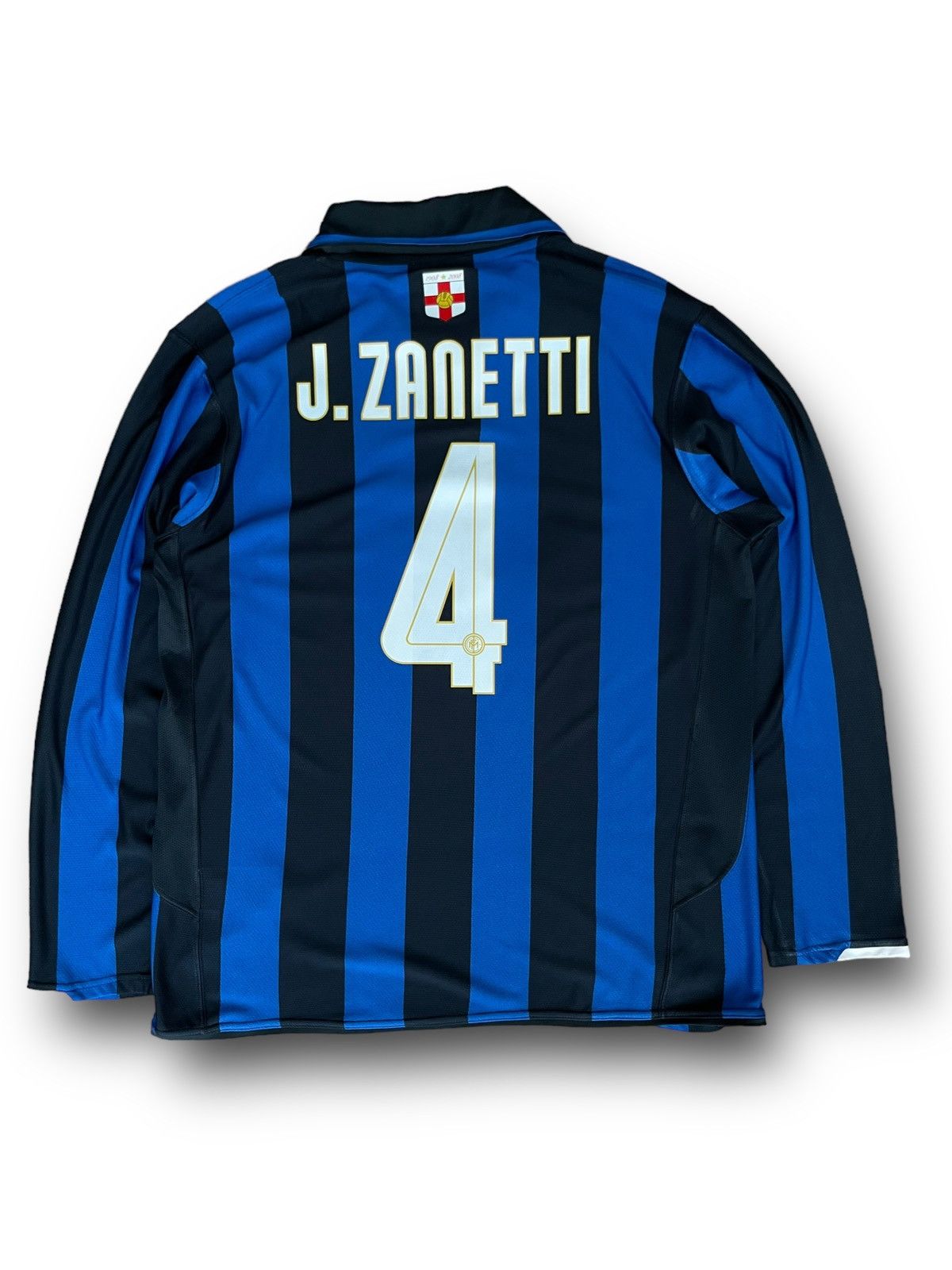 Maillot Extérieur Inter Milan 2007-2008 – Zanetti #4, Taille L, Neuf