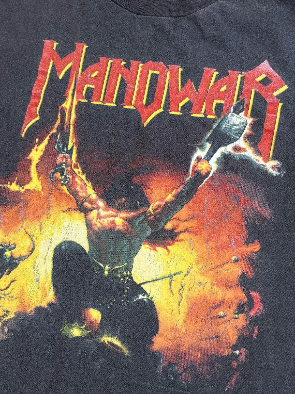 Band Tees 🔷Vintage Manowar Triumph Of Steel World Tour 1992 T-shirt🔷 Size US XL / EU 56 / 4 - 3 Thumbnail