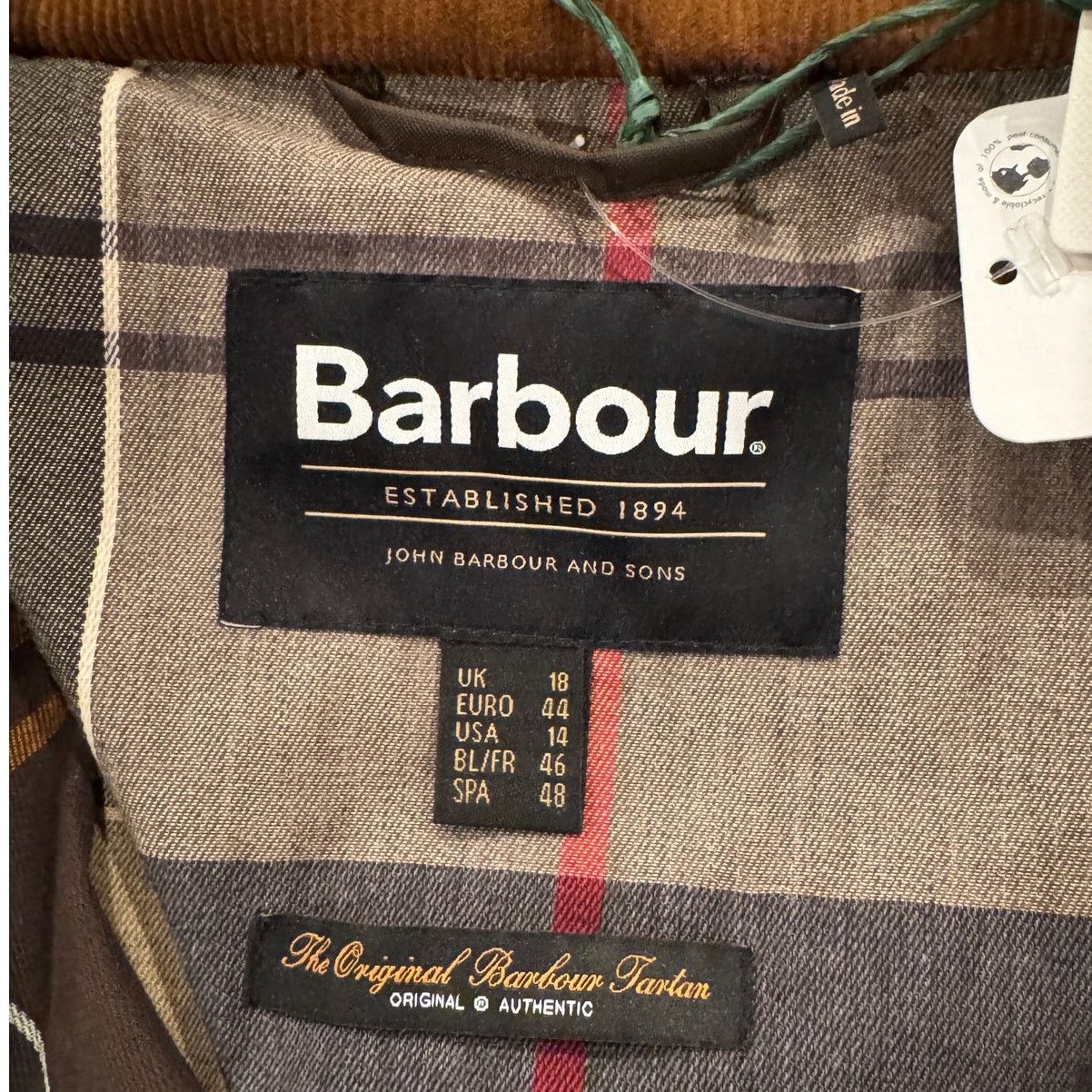 Barbour NWT Barbour Highclere Hooded Waxed Jacket Size US/14 Size XL / US 12-14 / IT 48-50 - 13 Thumbnail