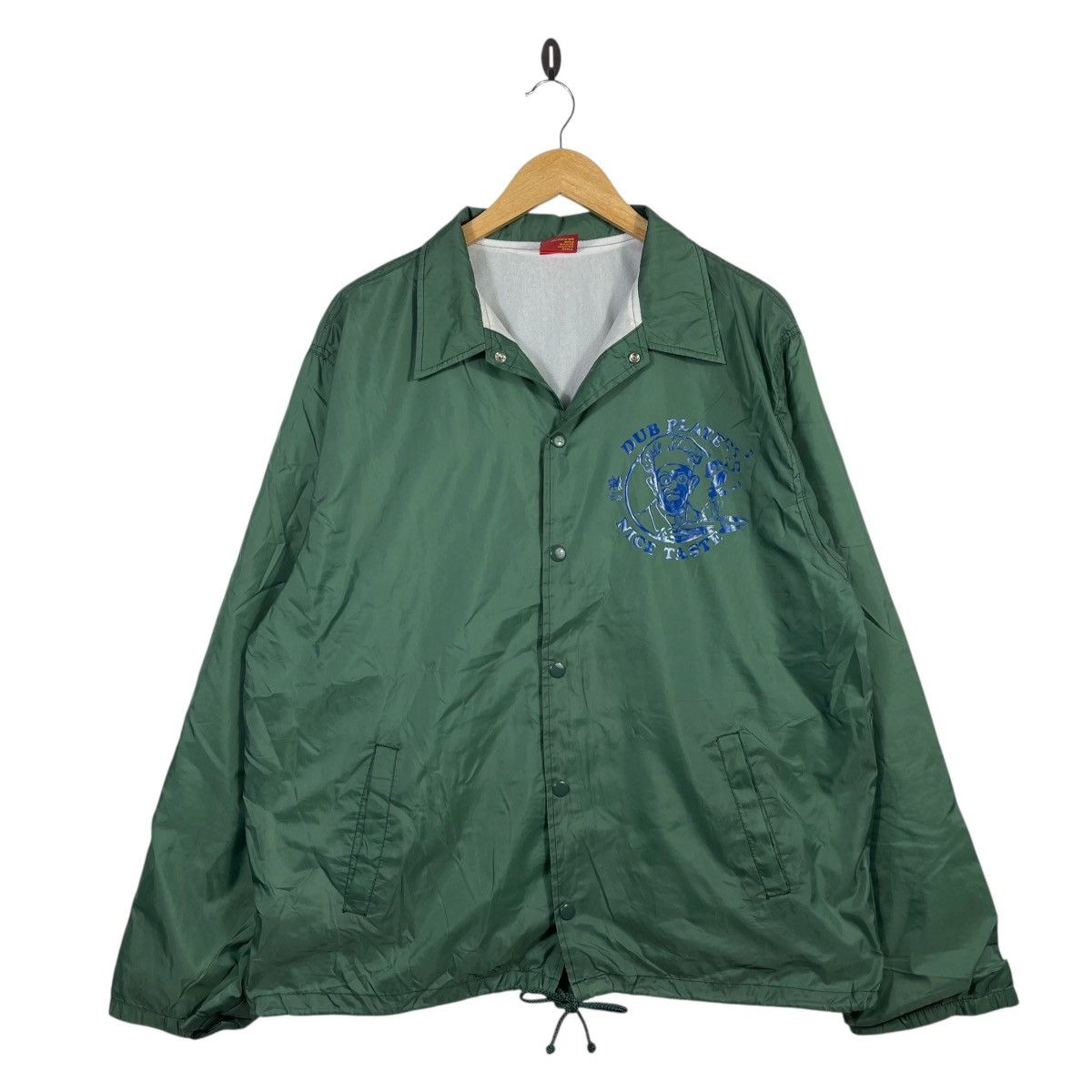 Vintage Zion Dub Plate Nice Tasty Delivery Staff Coach Jacket Green Size US L / EU 52-54 / 3 - 1 Thumbnail