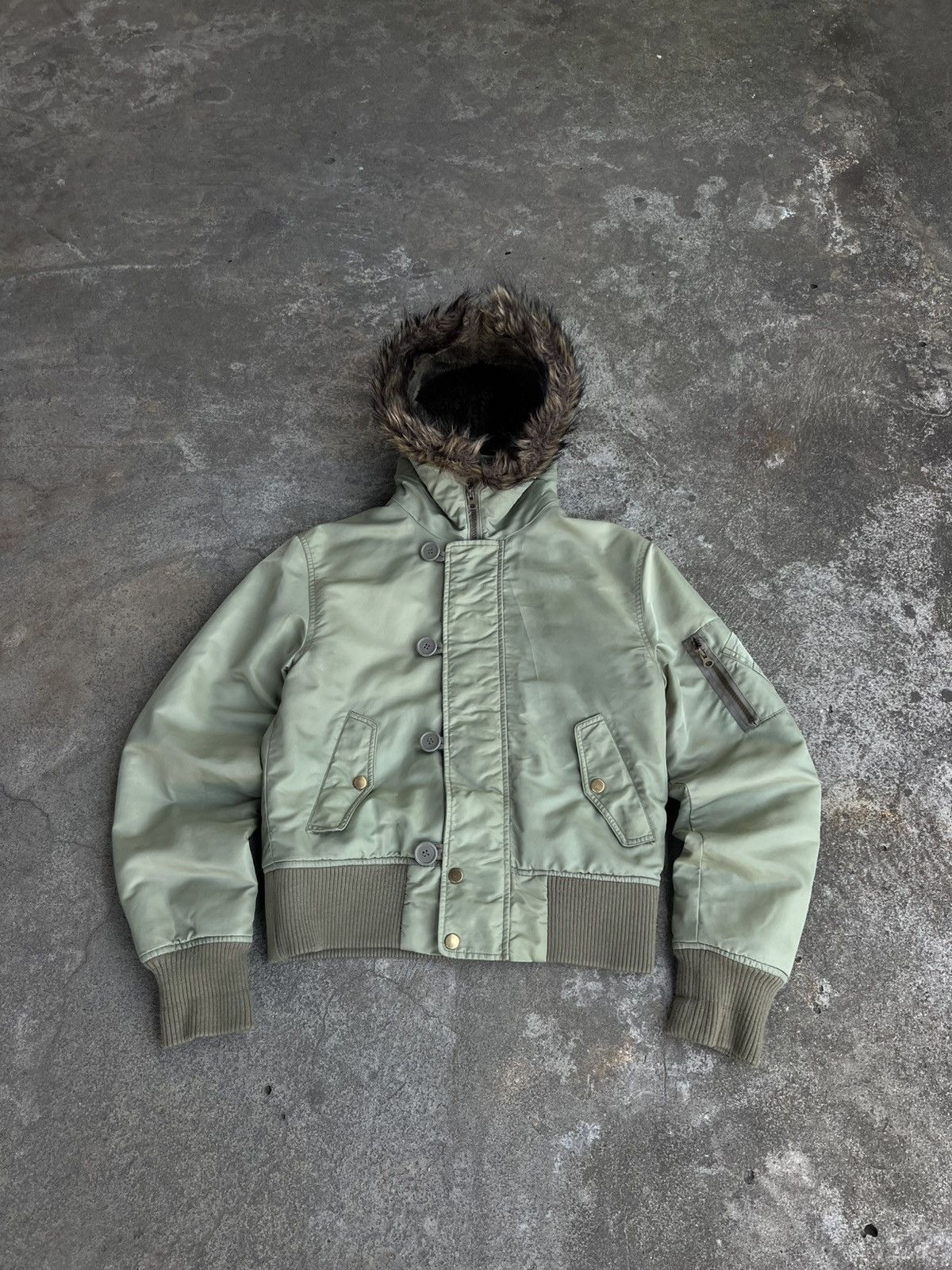 Vintage N2B Alaska Flight Jacket Bomber Faux Fur Alpha Type