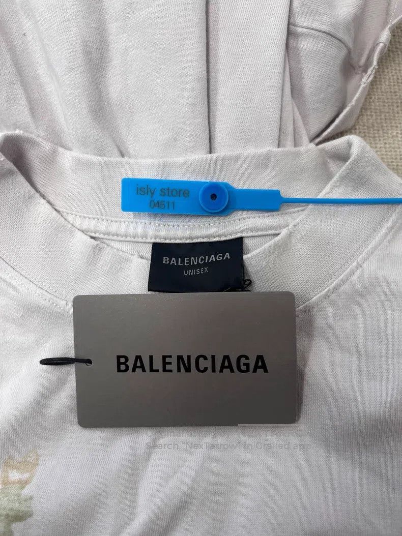 Balenciaga Balenciaga Statue of Liberty Alphabet Printed Short Sleeve Size US S / EU 44-46 / 1 - 7 Thumbnail