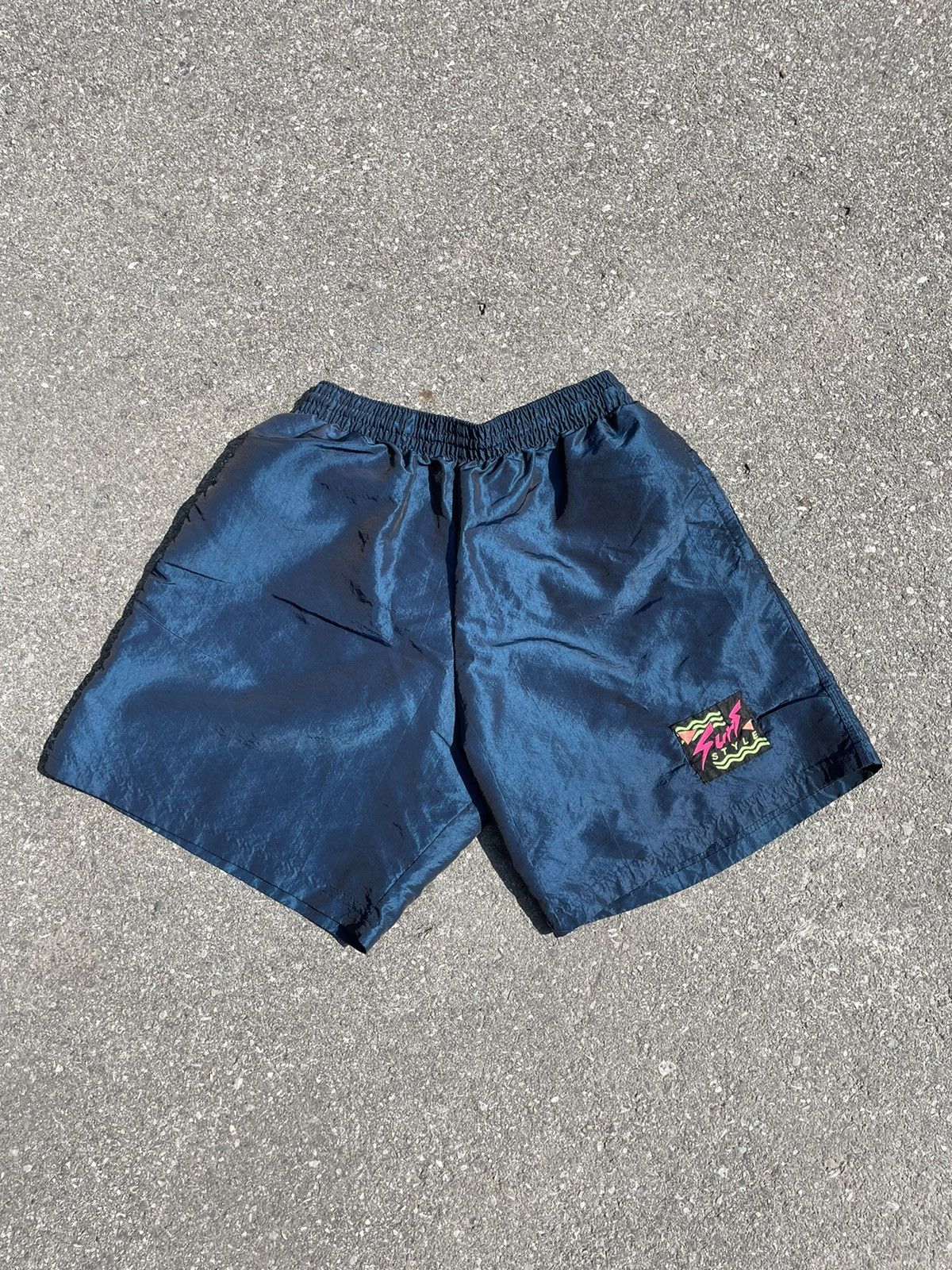 Vintage Vintage Surf Style Reflective Shorts Grailed