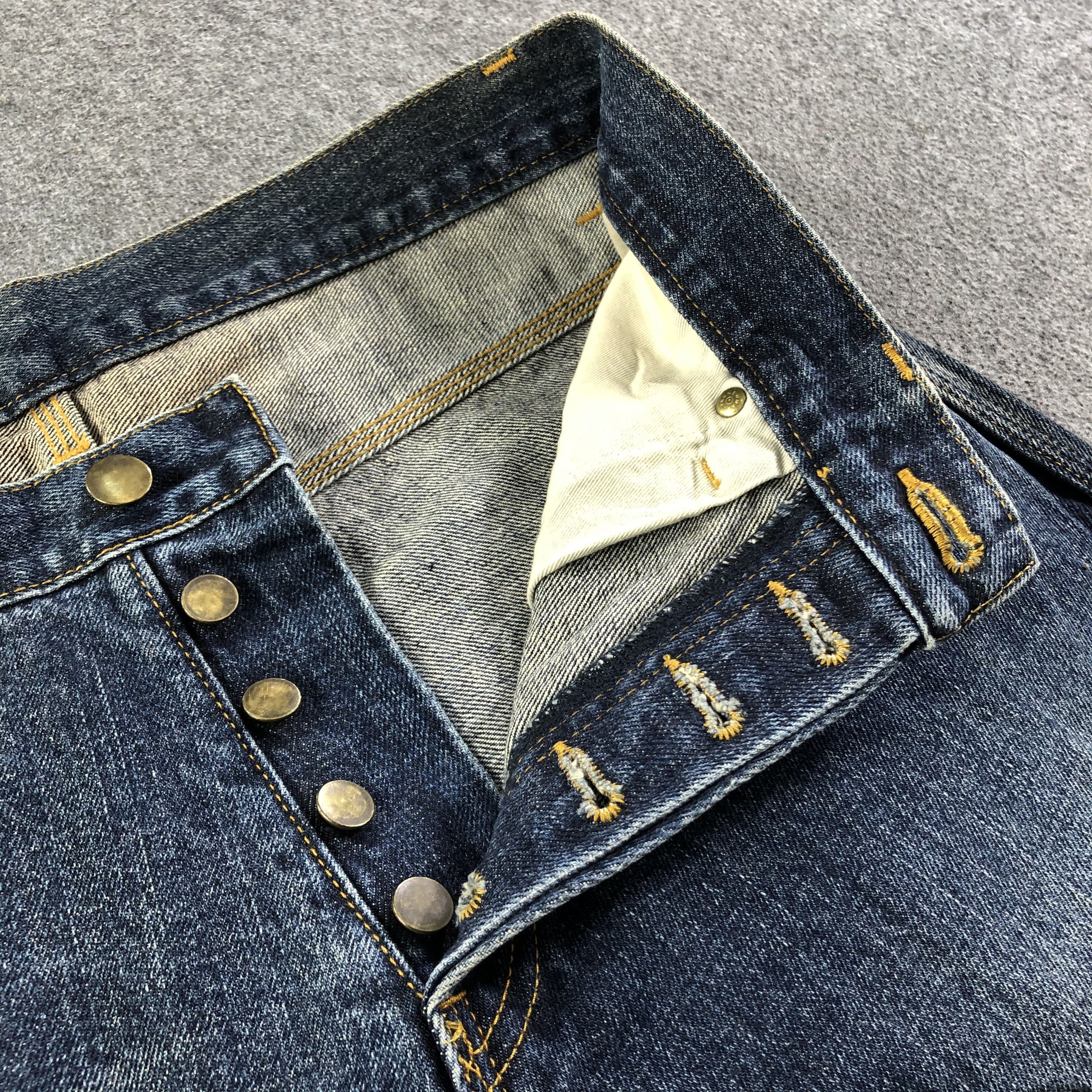 Japanese Brand Flaph Jeans Patchwork Sashiko Denim -J2759 Size US 34 / EU 50 - 6 Thumbnail