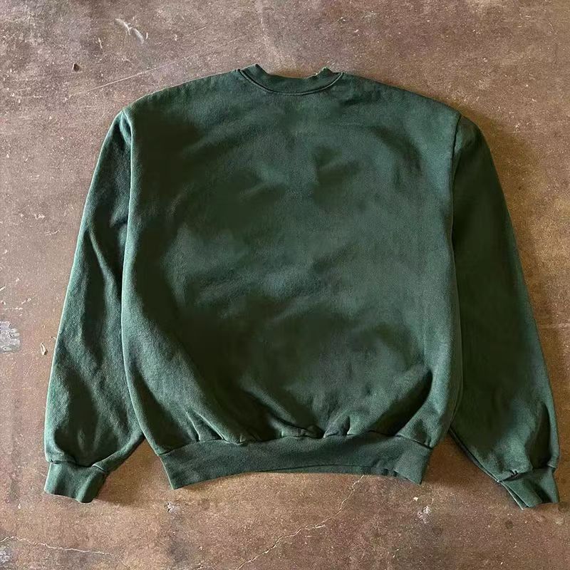 Japanese Brand × Vintage Washed distressed green retro cartoon print sweatshirt Size US L / EU 52-54 / 3 - 2 Thumbnail