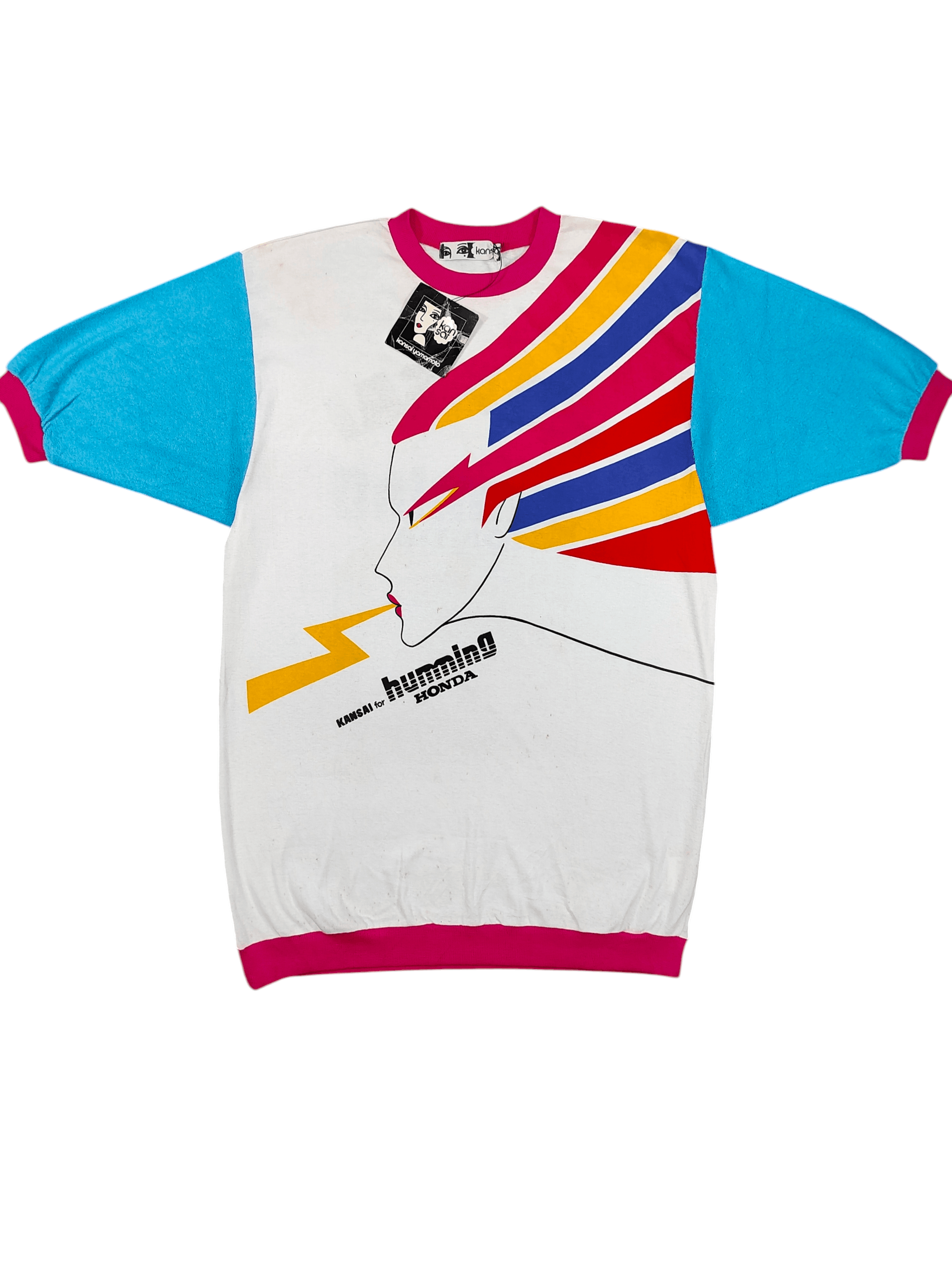 Kansai Yamamoto ARCHIVE🔥80s Kansai "Humming Honda" David Bowie Inspired Tee Size US M / EU 48-50 / 2 - 1 Thumbnail