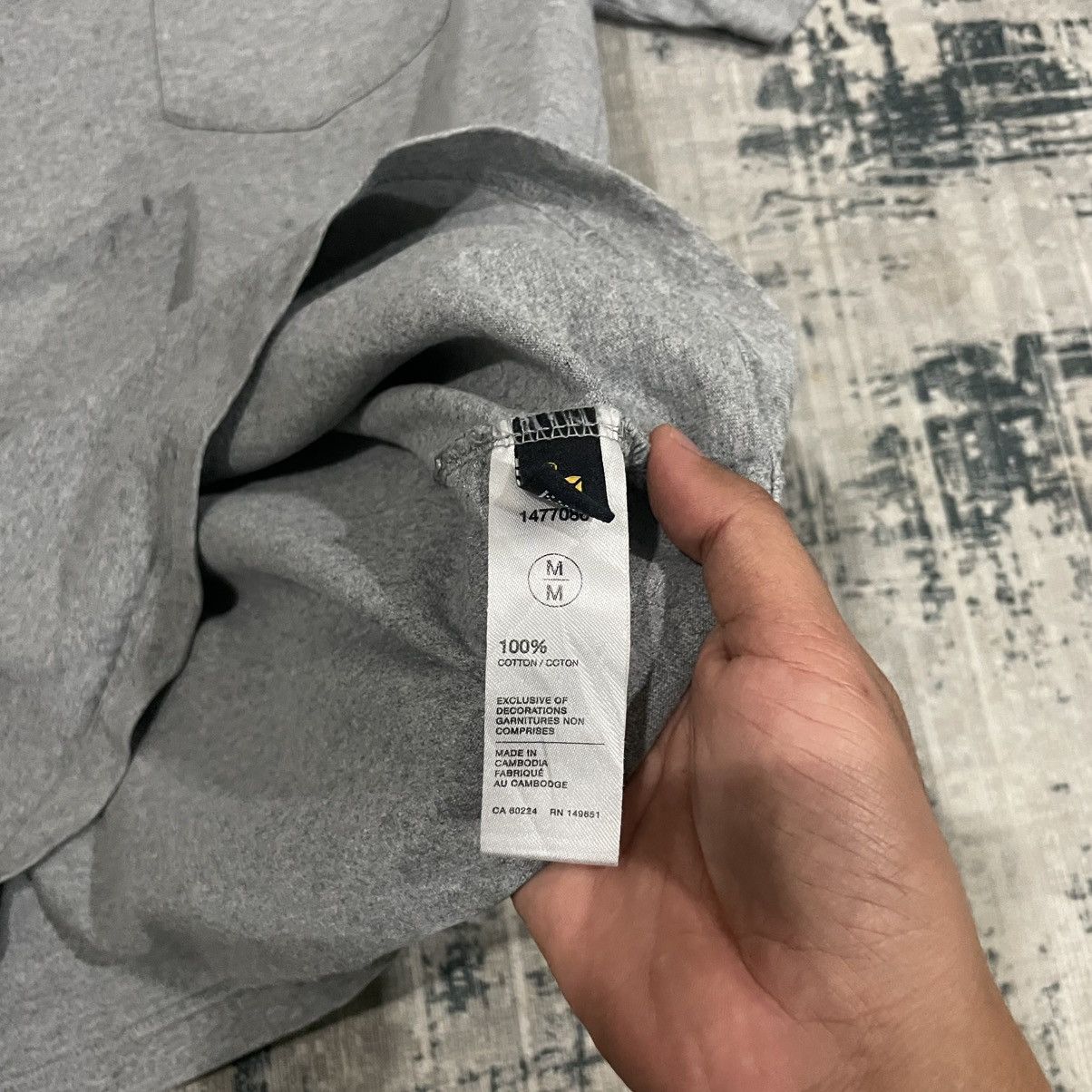 Caterpillar Caterpillar Men's CAT Logo Pocket Tee in heather grey Size US M / EU 48-50 / 2 - 6 Thumbnail