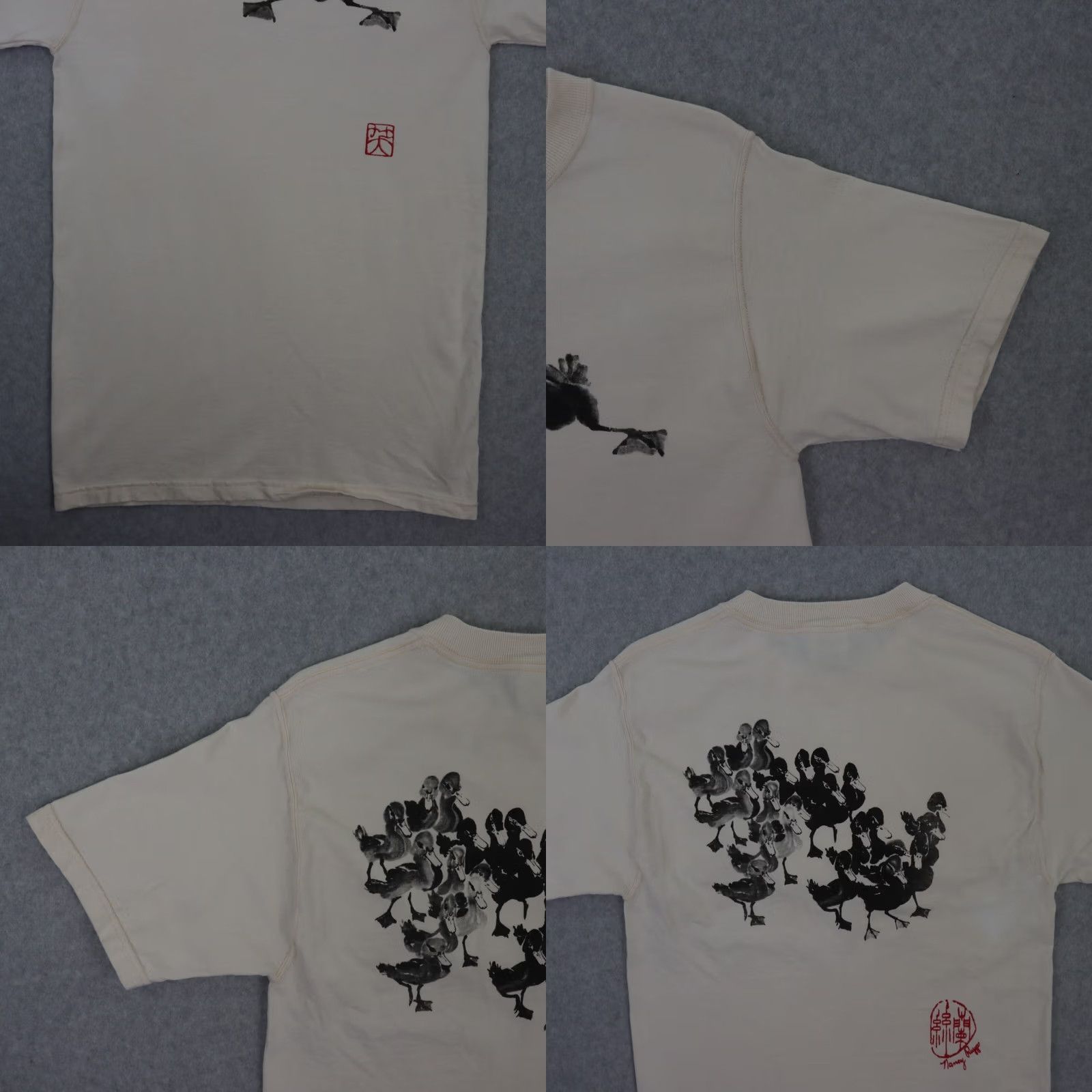 Fruit Of The Loom Nancy Rupp Mens Small Artist Vintage TShirt Ducks 2 sided Print RARE Artworks Size US S / EU 44-46 / 1 - 8 Thumbnail