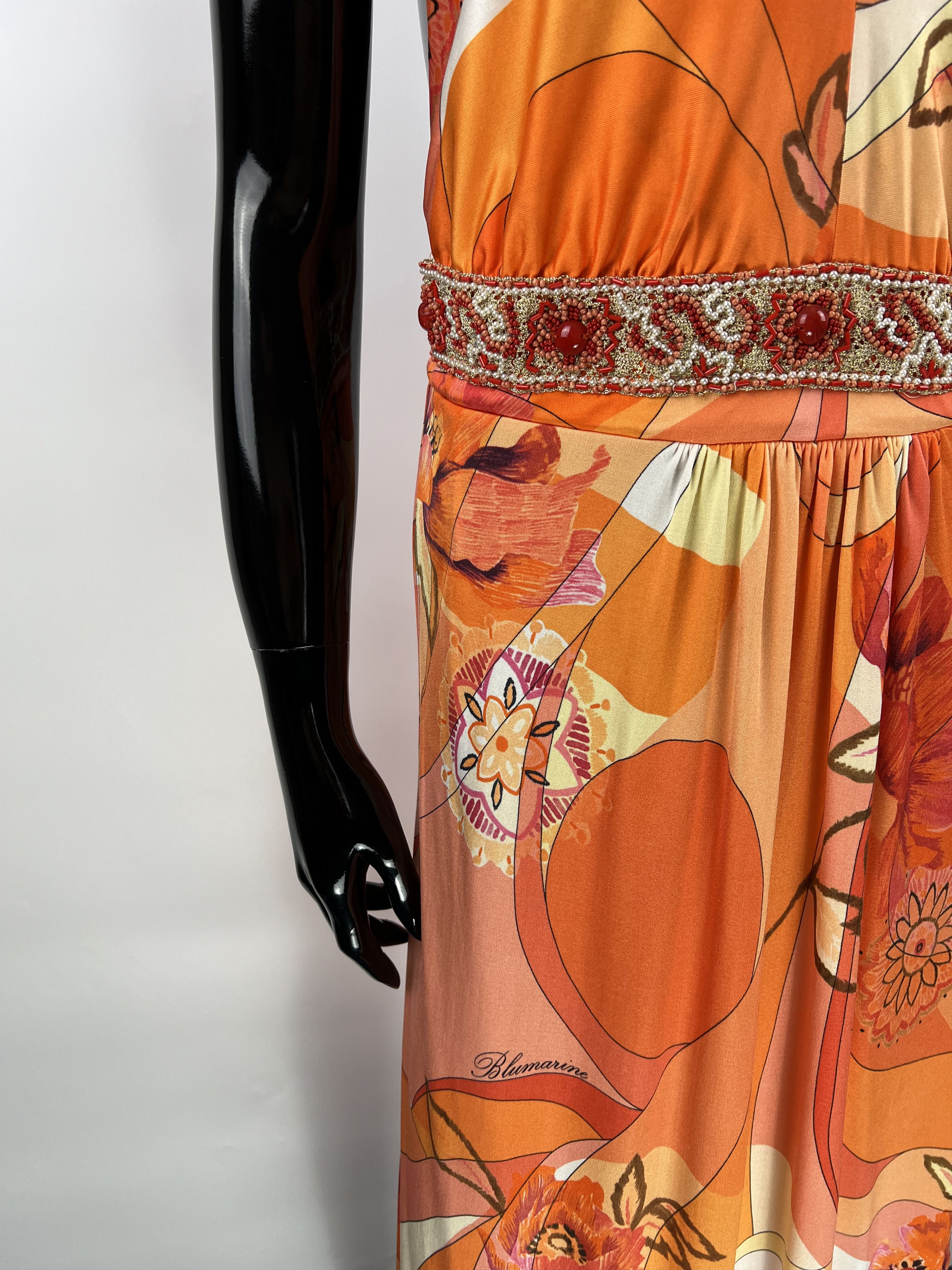 Blumarine Blumarine Silk Rhinestones Sleeveless Strappy Dress Size 40 Size S / US 4 / IT 40 - 4 Thumbnail