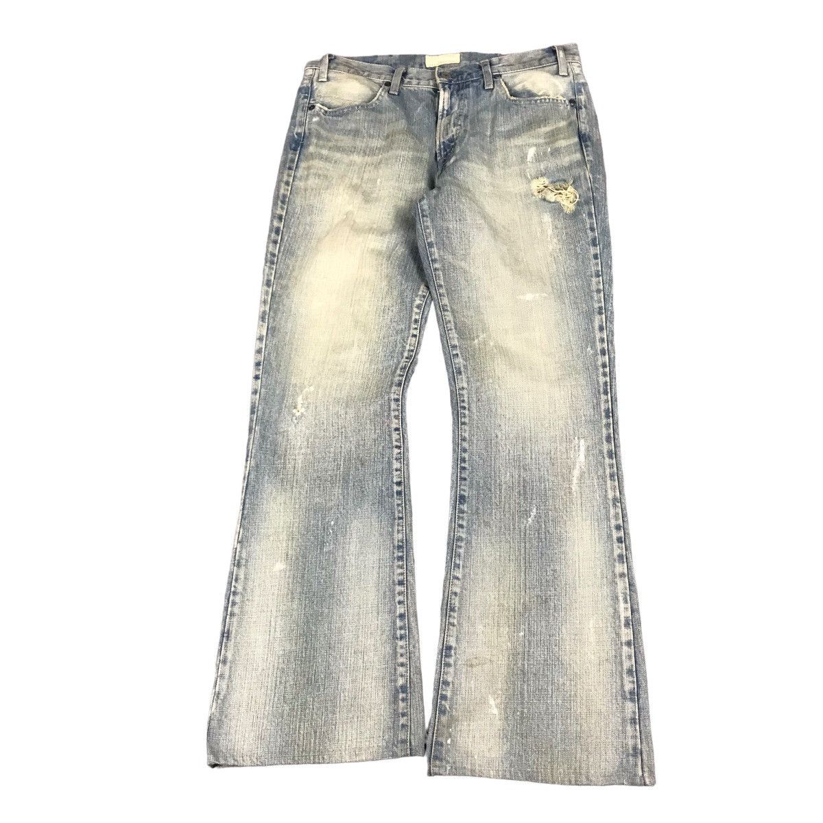 If Six Was Nine × Japanese Brand × Spellbound FALRE SPELLBOUND BOOTCUT DISTRESSED DENIM PANTS Size US 32 / EU 48 - 1 Thumbnail