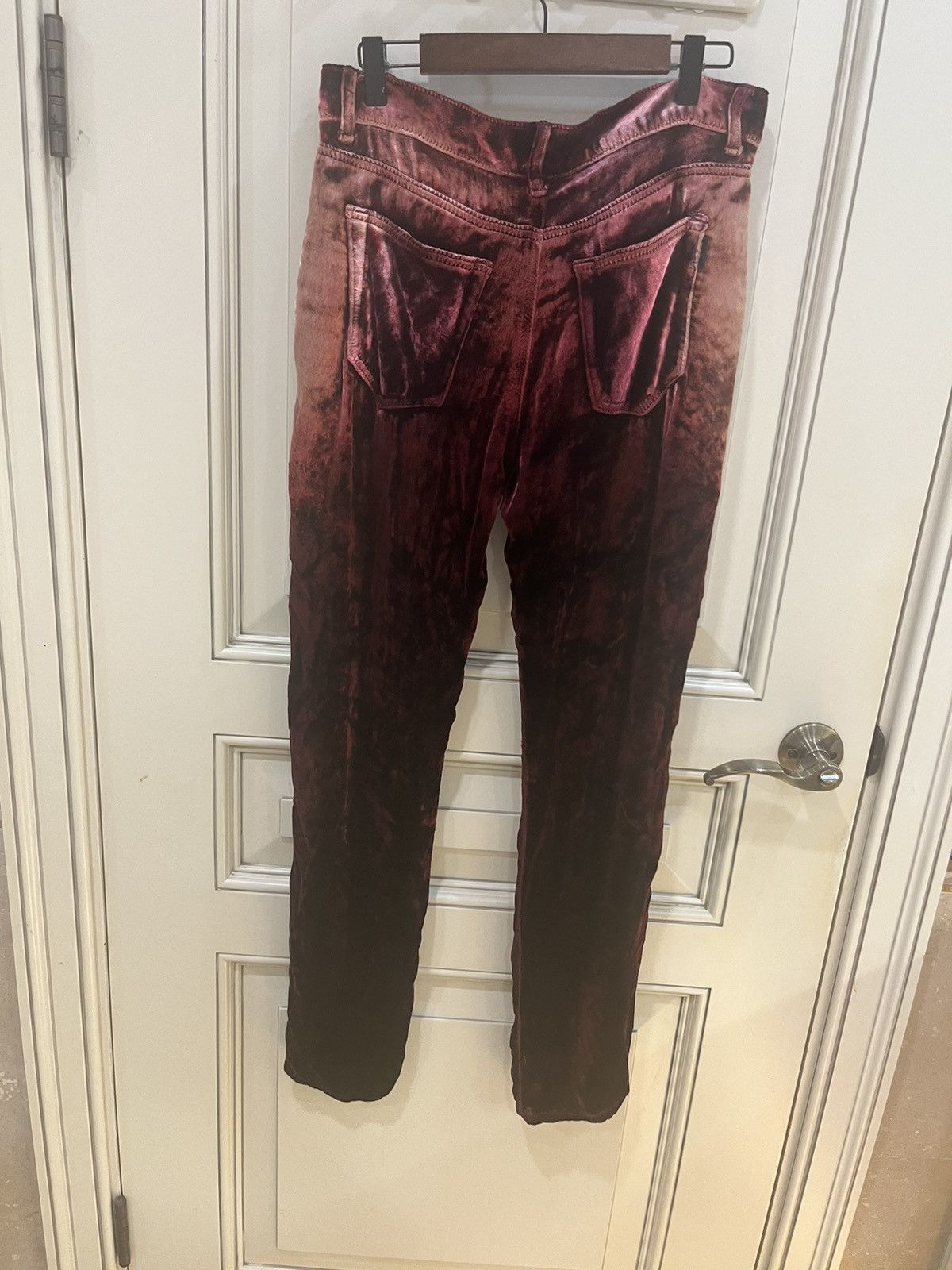 Saint Laurent Paris burgundy velvet pants size30 Size US 30 / EU 46 - 8 Thumbnail