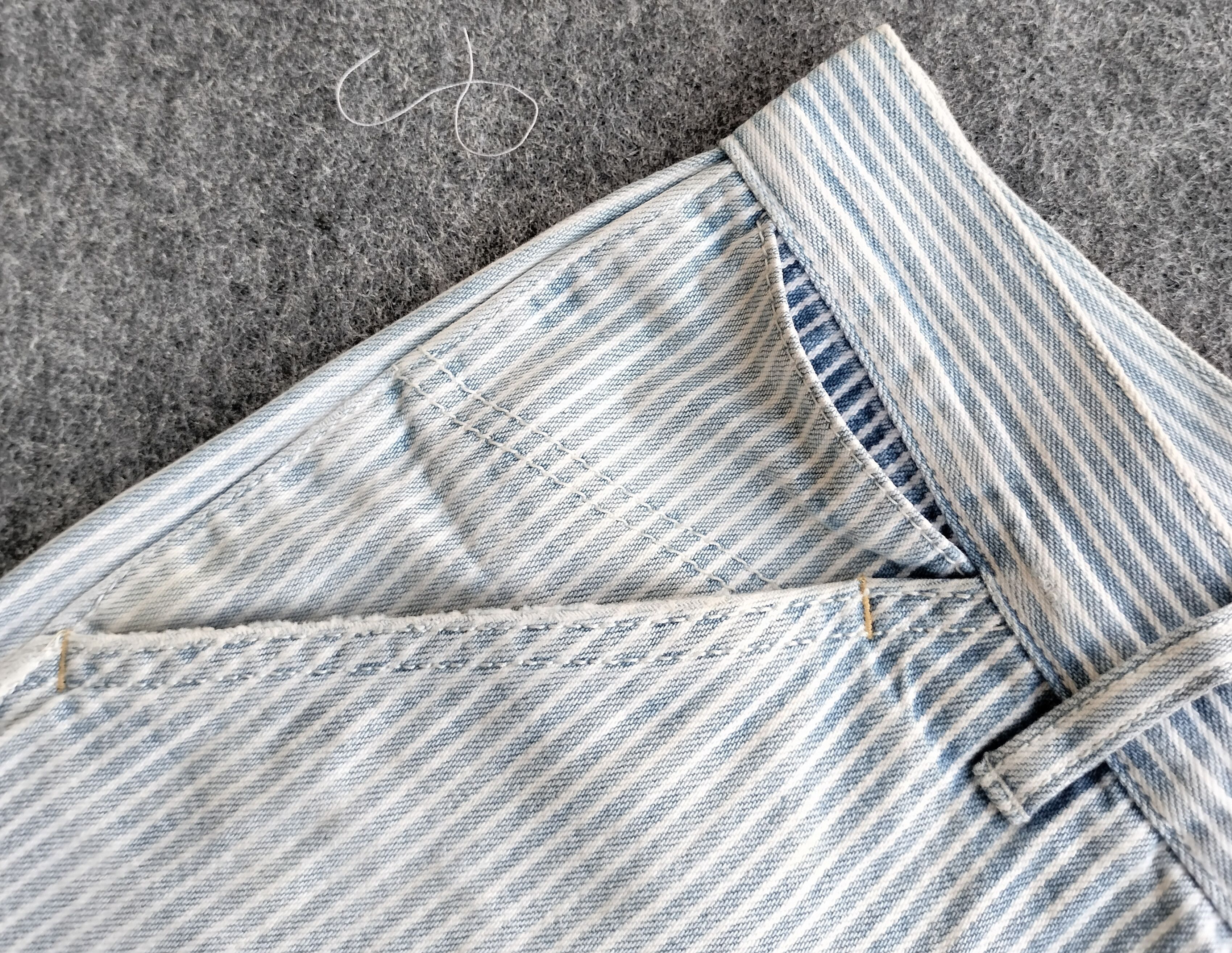 Issey Miyake Tsumori chisato "lucky" carpenter hickory pants Size US 31 - 7 Thumbnail