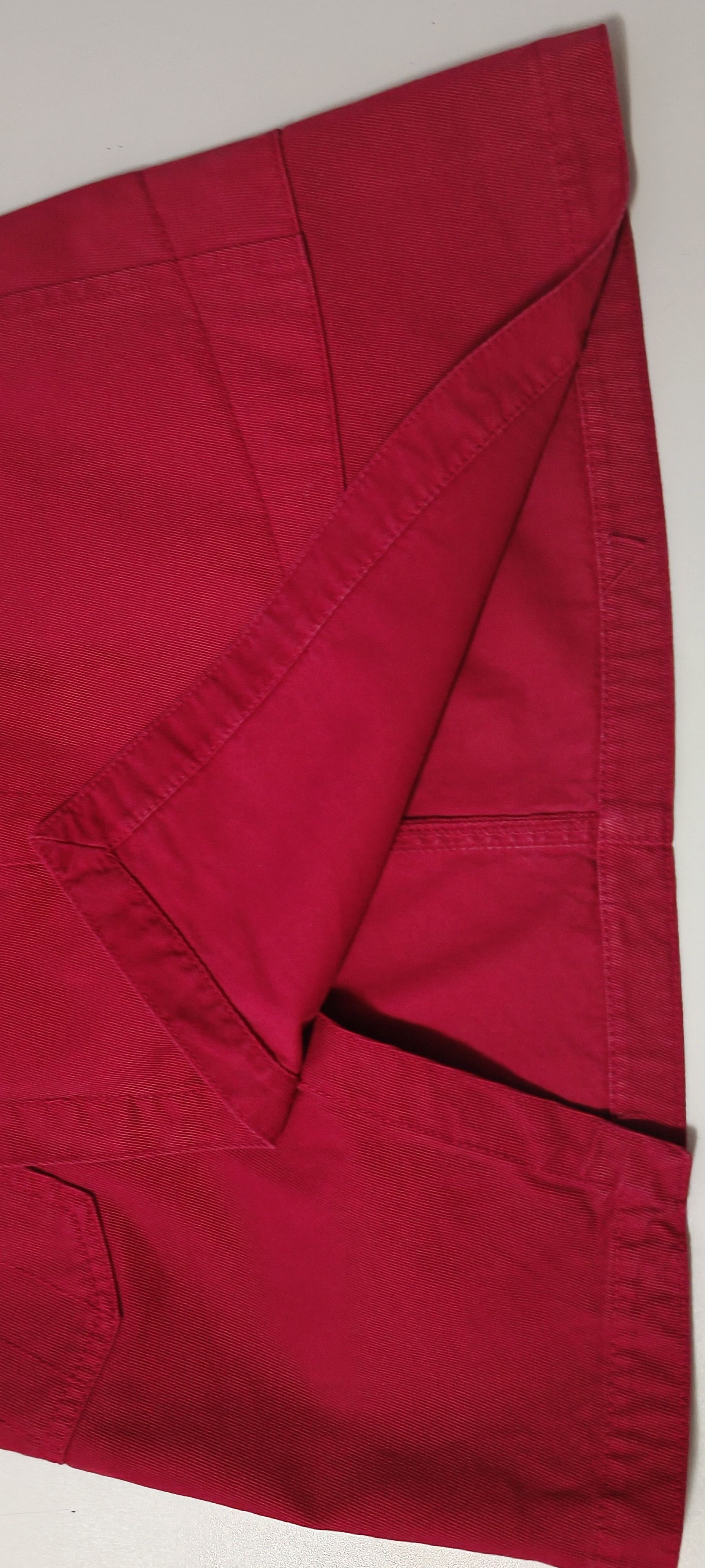 Jean Paul Gaultier 2000's - Asymmetric mini skirt in red denim Size 27" / US 4 / IT 40 - 17 Thumbnail
