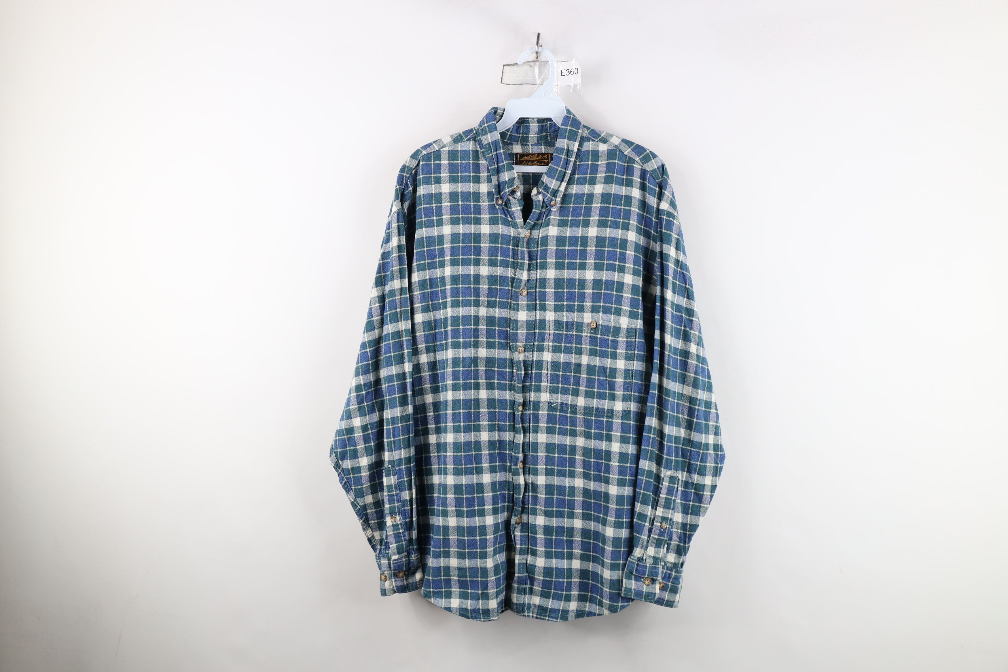 Eddie Bauer Vintage 90s Eddie Bauer Weave Button Down Shirt Plaid USA Size US L / EU 52-54 / 3 - 1 Thumbnail