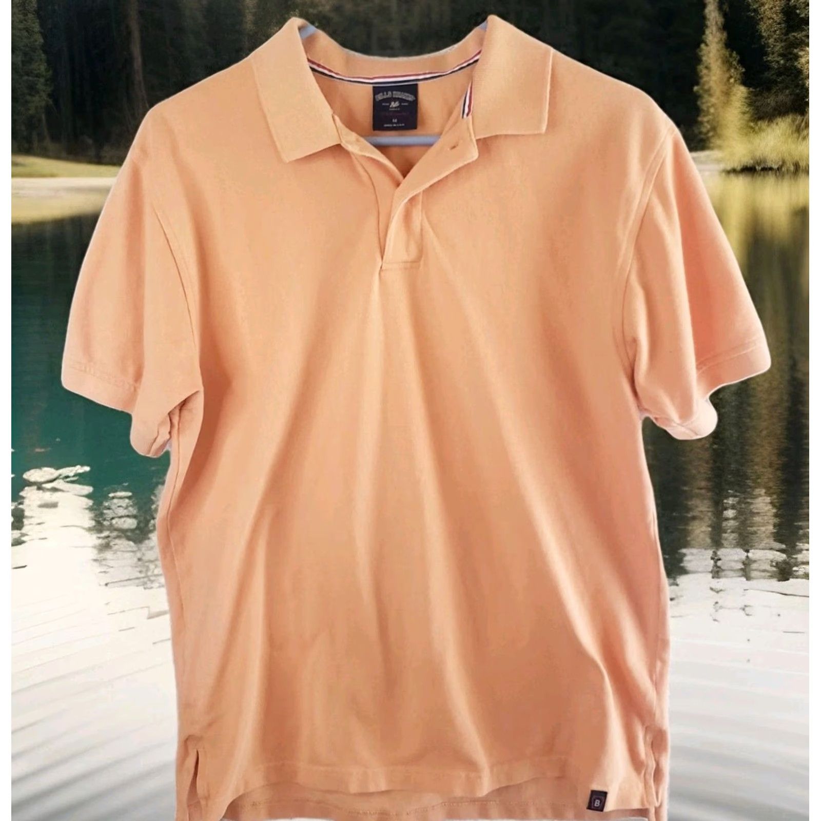 Bills Khakis Bill's Khakis Polo Shirt Mens M Relaxed Fit Cantalope Orange Supima Pique Cotton Short Sleeve Button-Up Shirt Size US M / EU 48-50 / 2 - 2 Thumbnail
