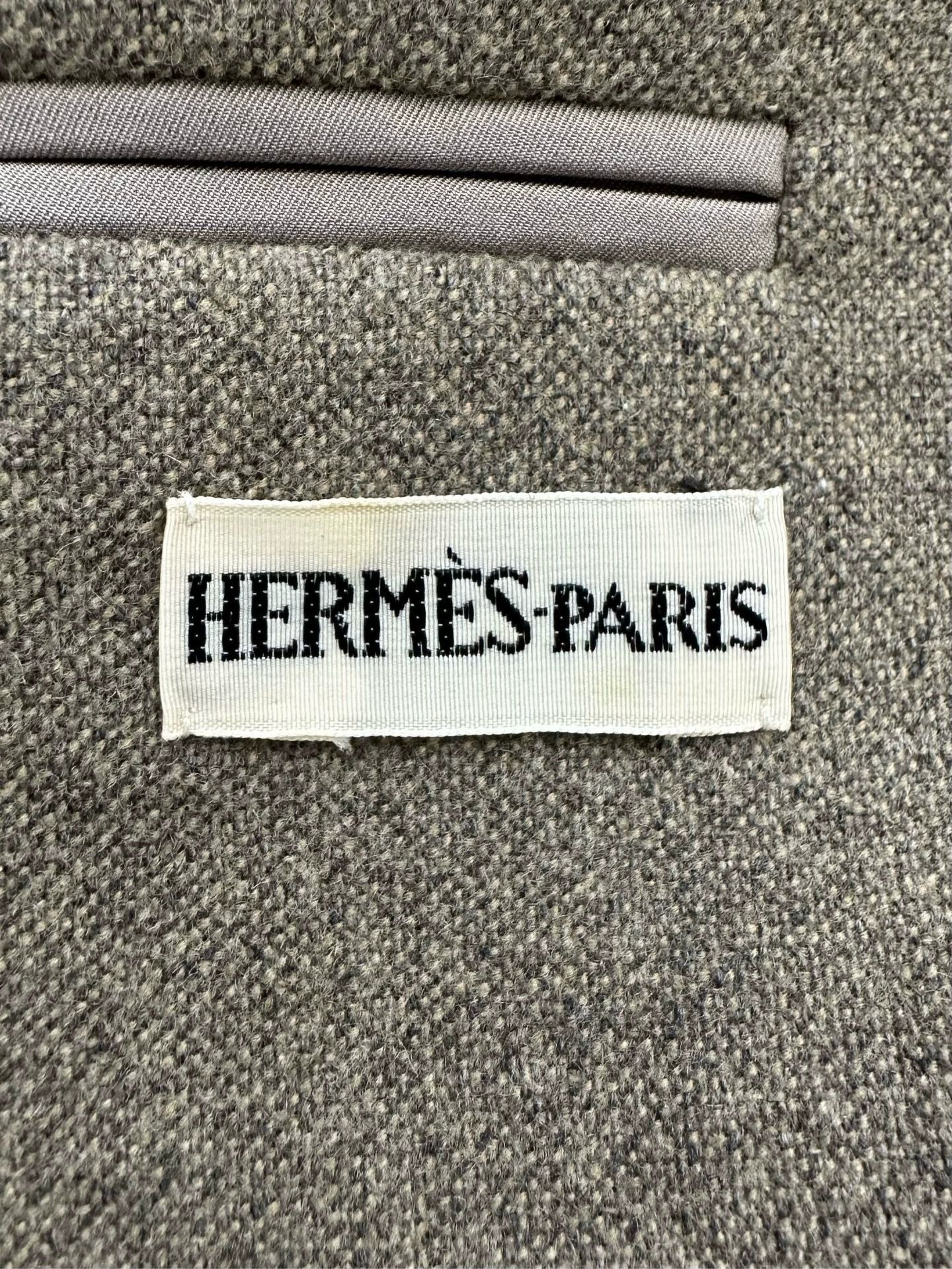 Hermes HERMES by Margiela wool cashmere blazer women's green-brown Size M / US 6-8 / IT 42-44 - 8 Thumbnail