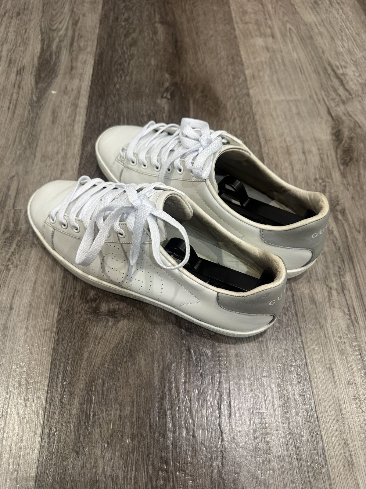Gucci Gucci Women/ Men White Gray Leather Sneakers Size 8 EU 39 Size US 8 / IT 38 - 5 Thumbnail