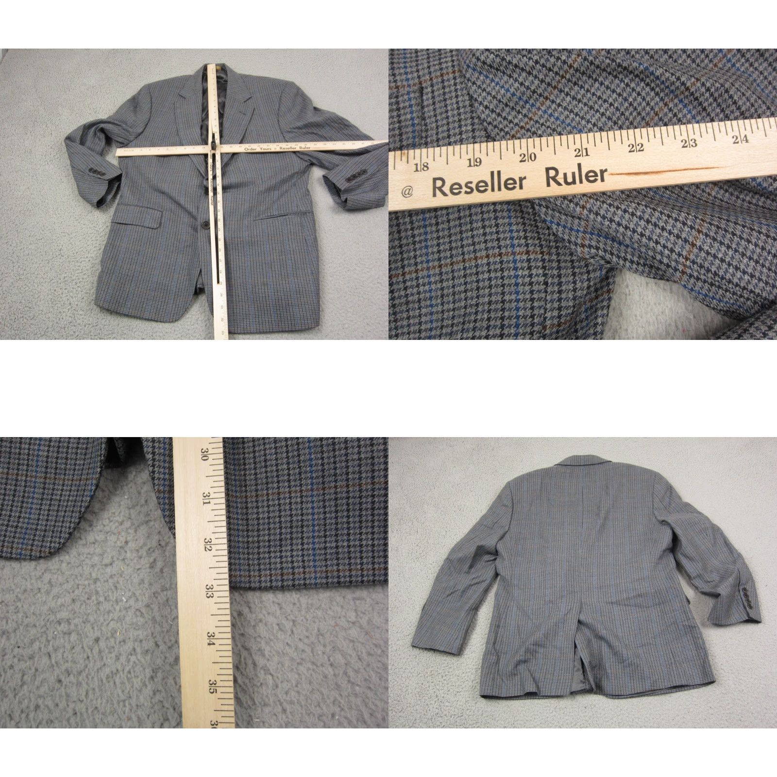 Brooks Brothers Brooks Brothers Jacket Blazer Mens 42S Gray Wool Tweed Notch Long 2-Button 100% Wool 80s 90s City Classic Suit Coat Bag/Dress code? Size 42R - 8 Thumbnail