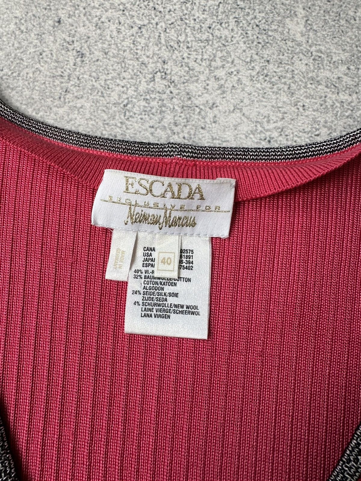 Escada Vintage ESCADA Exclusive for Neiman Marcus Ribbed Cardigan Size M / US 6-8 / IT 42-44 - 3 Thumbnail