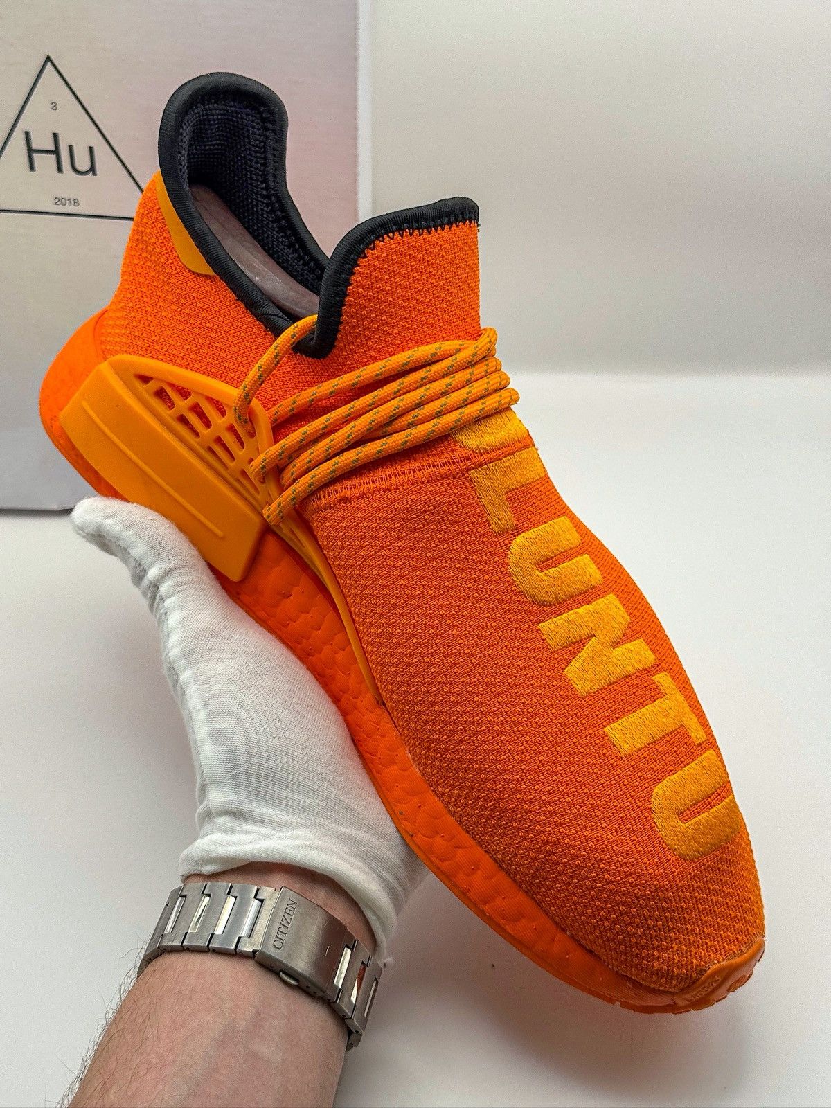 Adidas × Pharrell Adidas x Pharrell Williams NMD Hu Orange Size US 10 / EU 43 - 6 Thumbnail