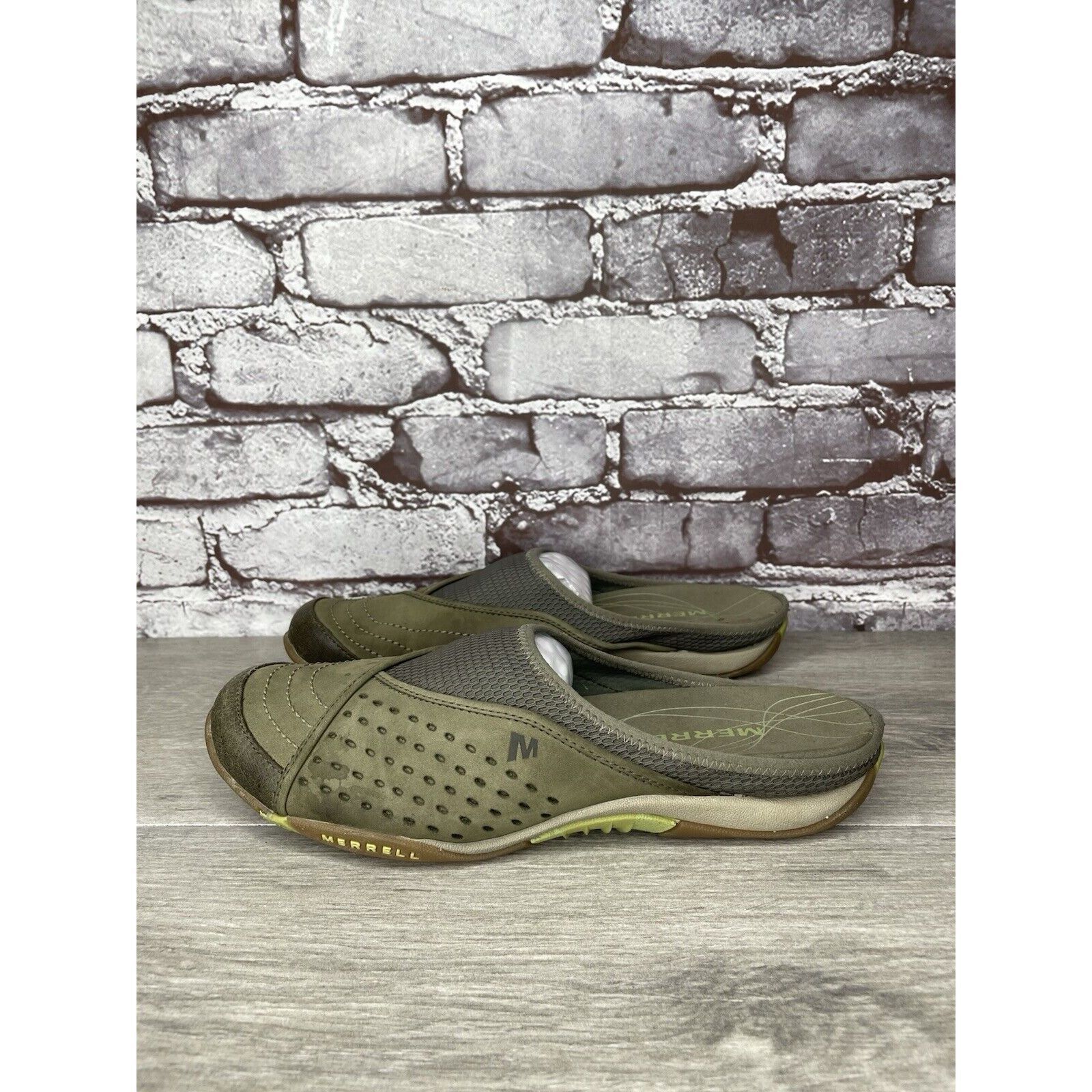 Merrell Merrell Rumba Moss Green Suede Leather Stretch Mesh Shoes Wo Size US 8 / IT 38 - 5 Thumbnail