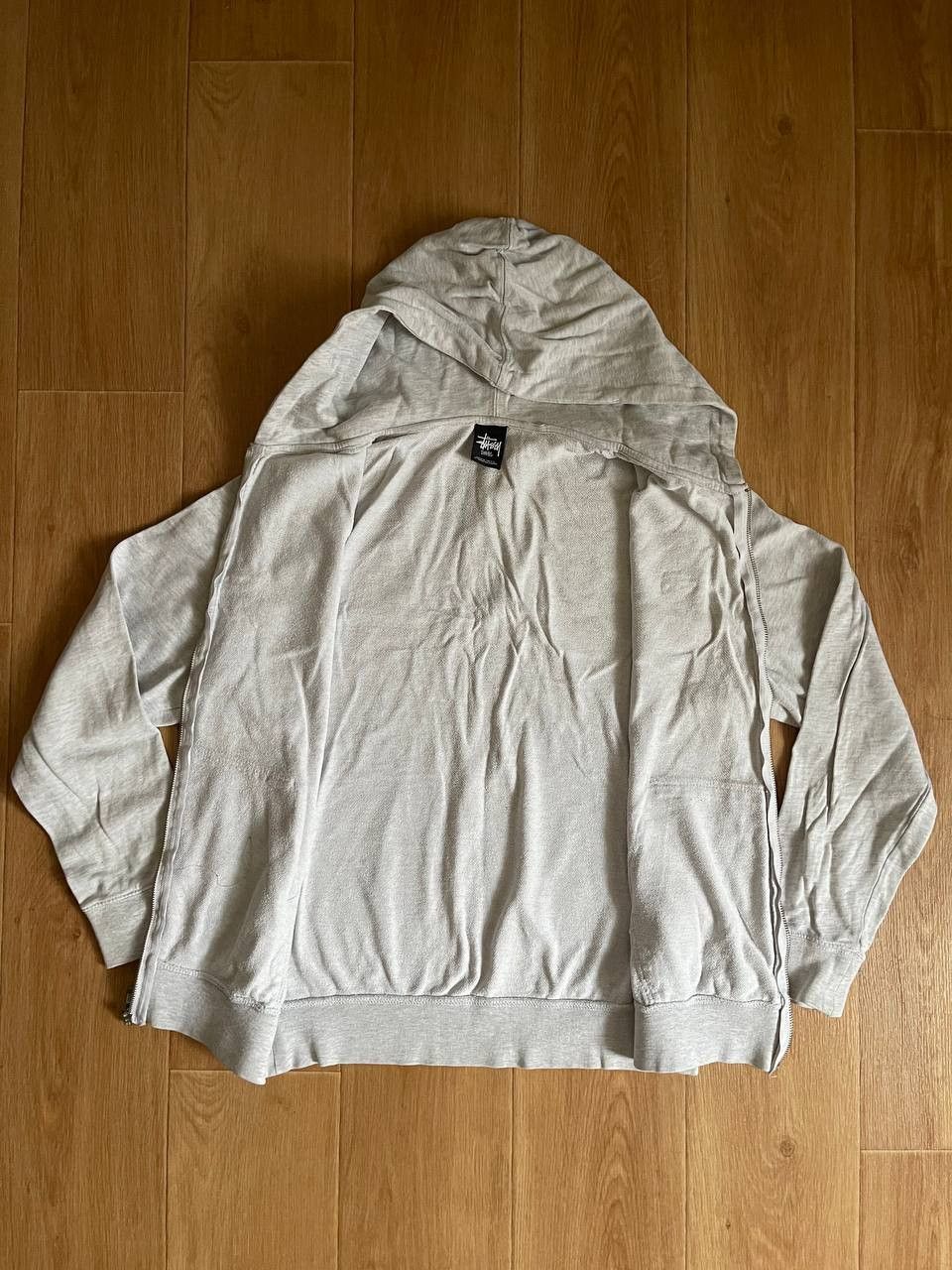 Stussy × Vintage Grey STUSSY Zip-Up Hoodie Sz S Size US S / EU 44-46 / 1 - 15 Thumbnail