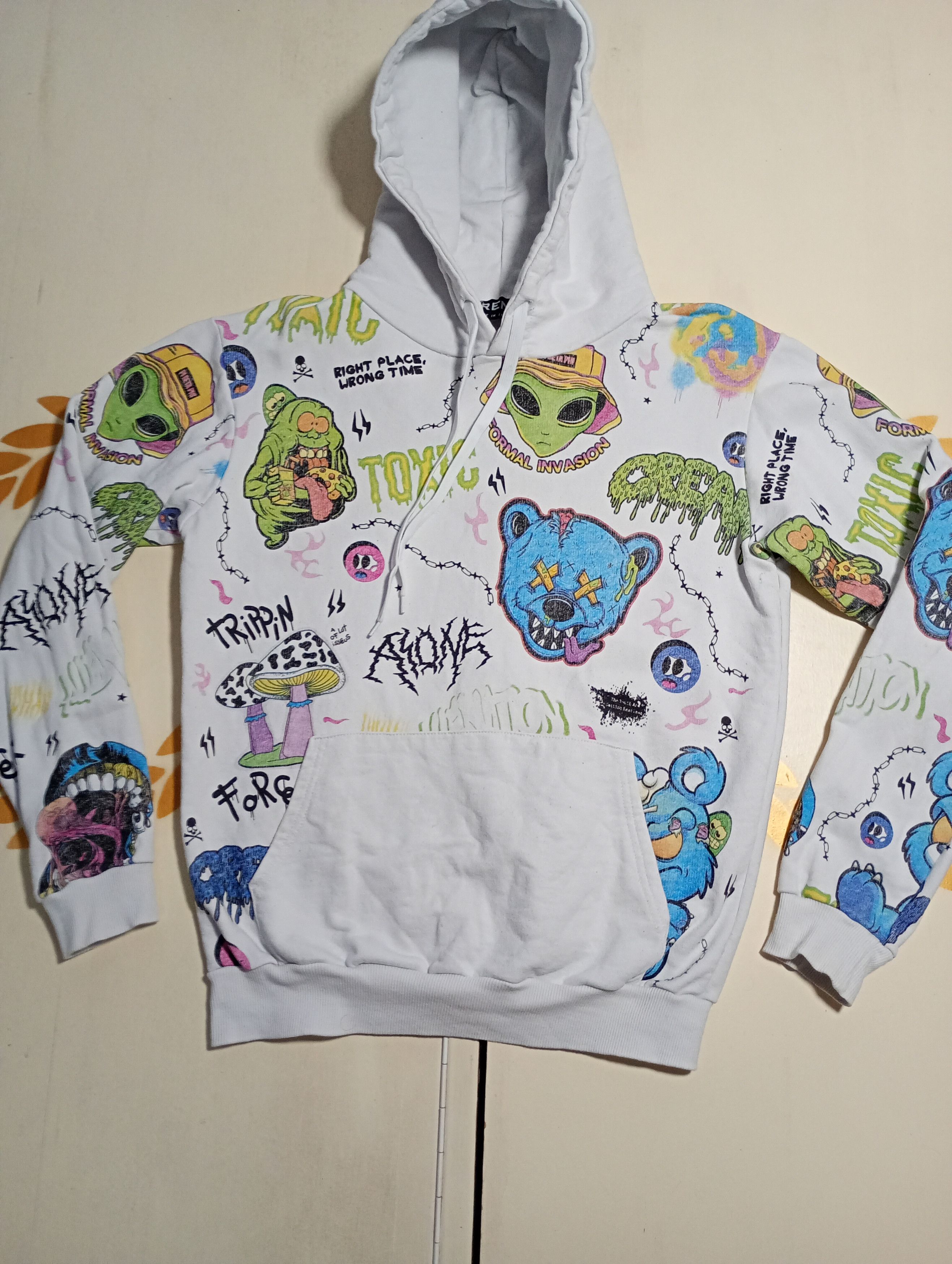 Vintage Trend Full Print Hoodie Size US M / EU 48-50 / 2 - 2 Thumbnail