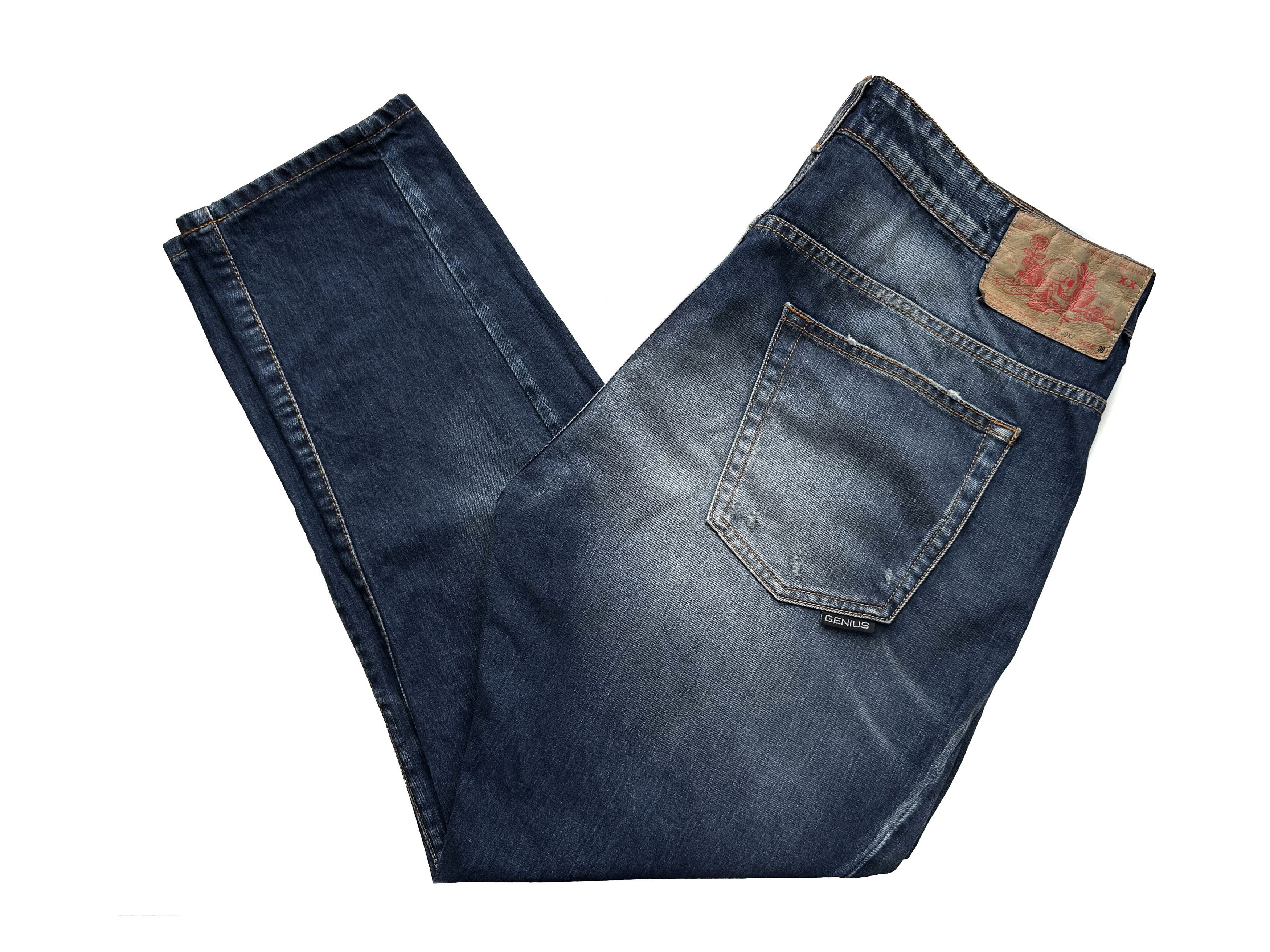 Designer Genius crashed denim denim jeans Size US 36 / EU 52 - 3 Thumbnail
