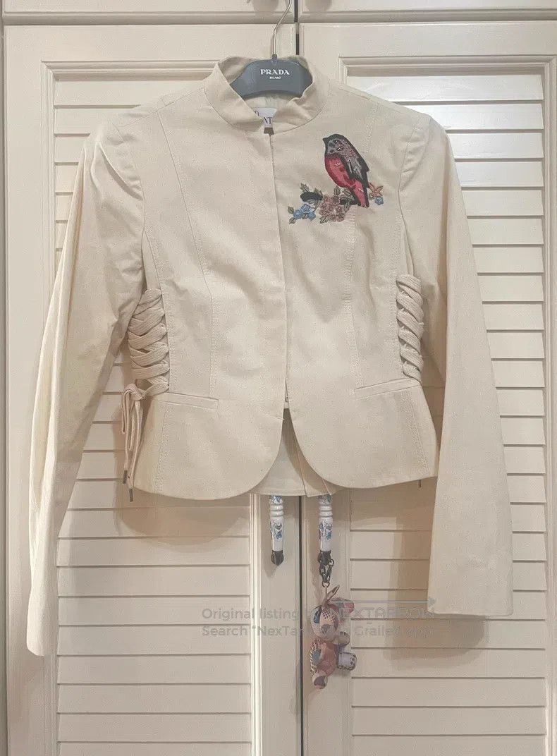 Valentino Valentino Embroidered bird short coat Size S / US 4 / IT 40 - 4 Thumbnail