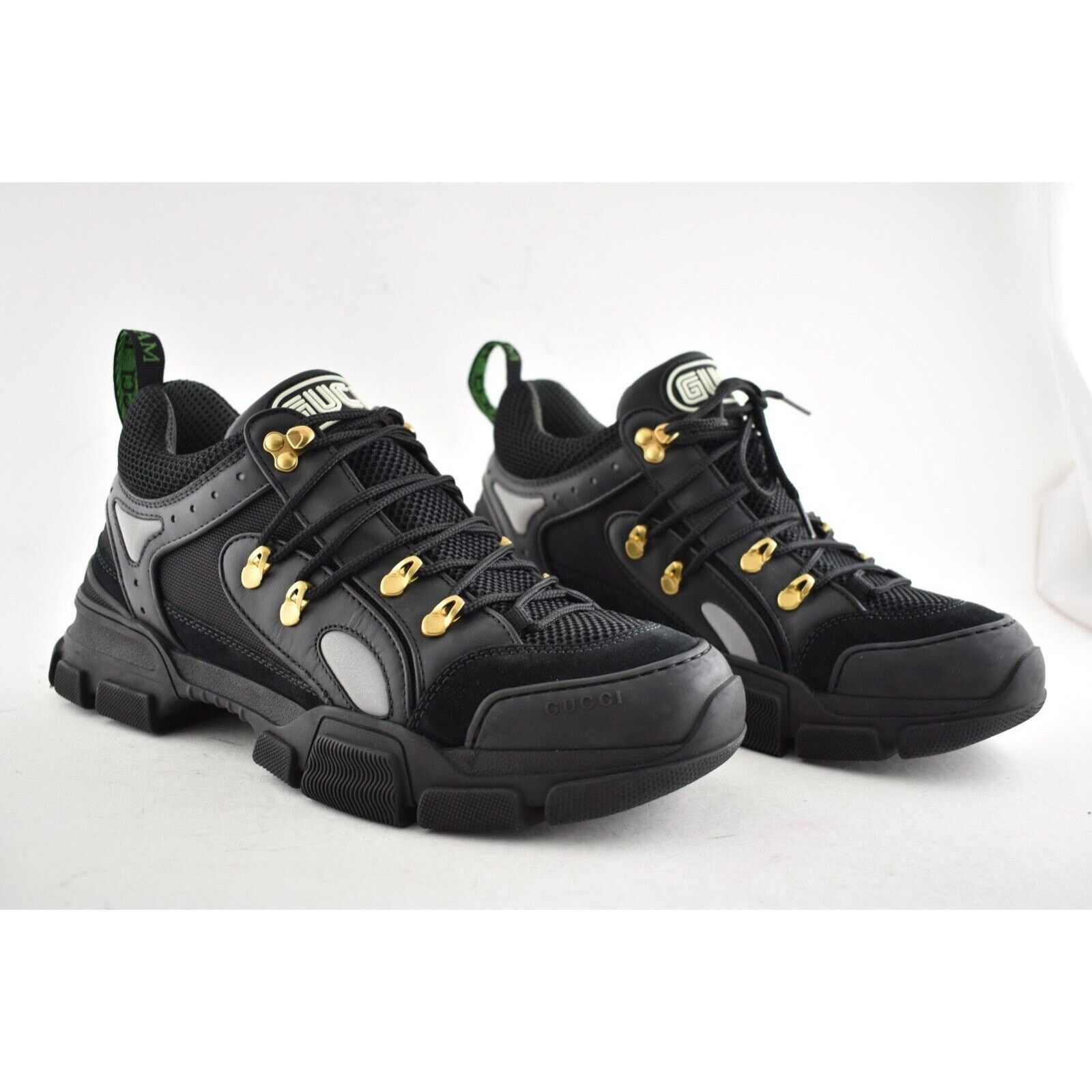Gucci Gucci Mens Flashtrek Journey Black Leather Hiker Chunky Size US 7 / EU 40 - 4 Thumbnail