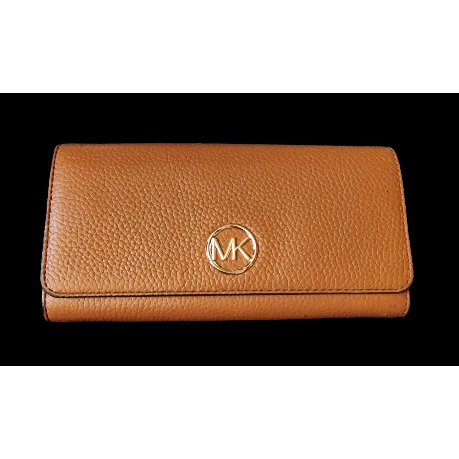 Michael Kors Michael Kors Fulton Flap Leather Wallet Brown Size ONE SIZE - 1 Thumbnail
