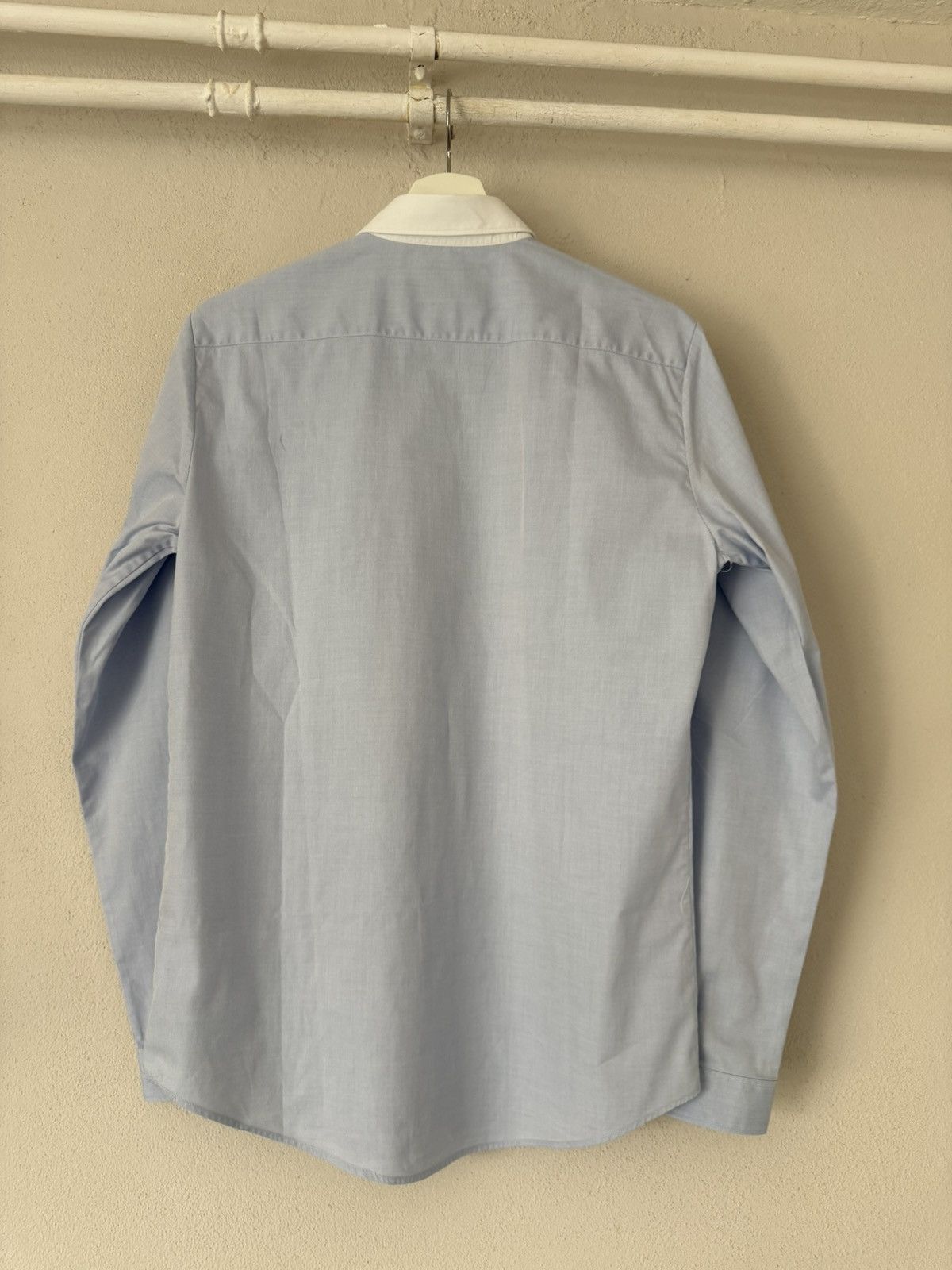 Gucci Blue Dress Shirt with White Contrast Collar – Duke Fit Size US S / EU 44-46 / 1 - 8 Thumbnail