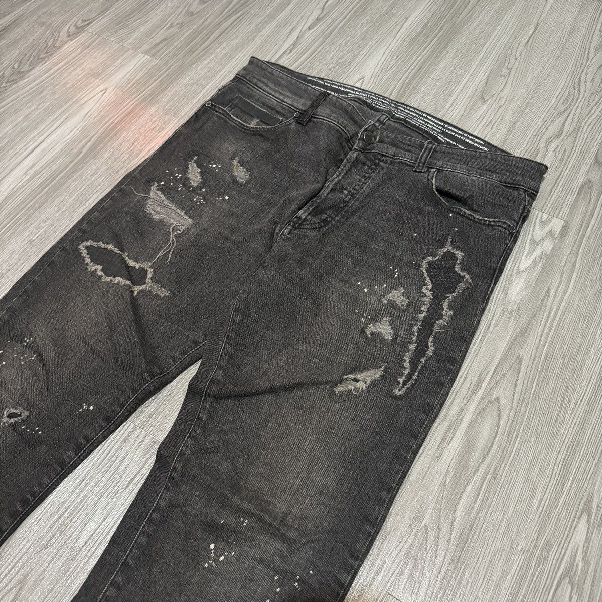 Marcelo Burlon Marcelo Burlon Splater Distressed Slim Jeans Size US 34 / EU 50 - 2 Thumbnail