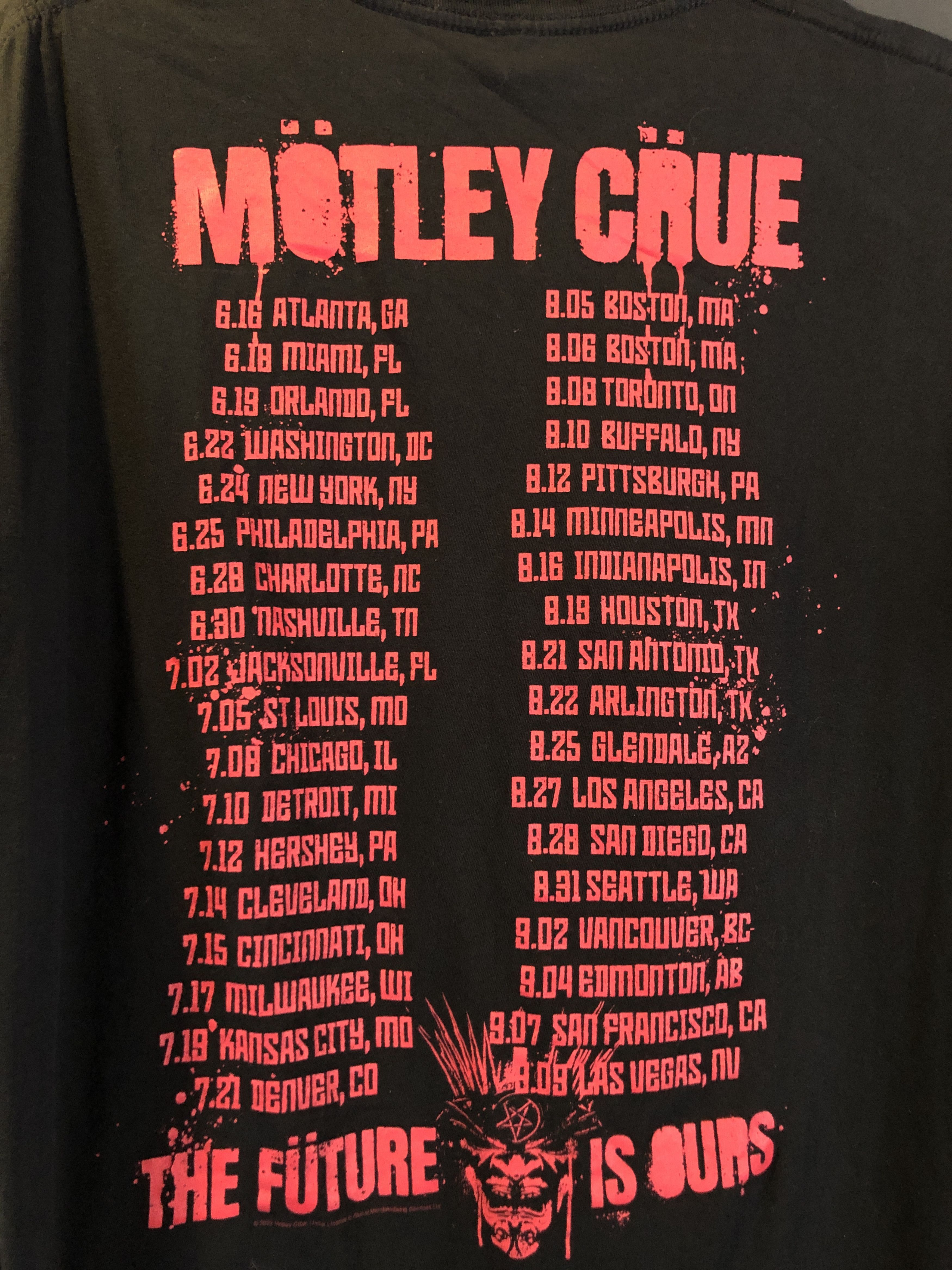 Other Motley Crew 'The Future Is Ours' 2022 Tour T-Shirt Size US L / EU 52-54 / 3 - 4 Thumbnail