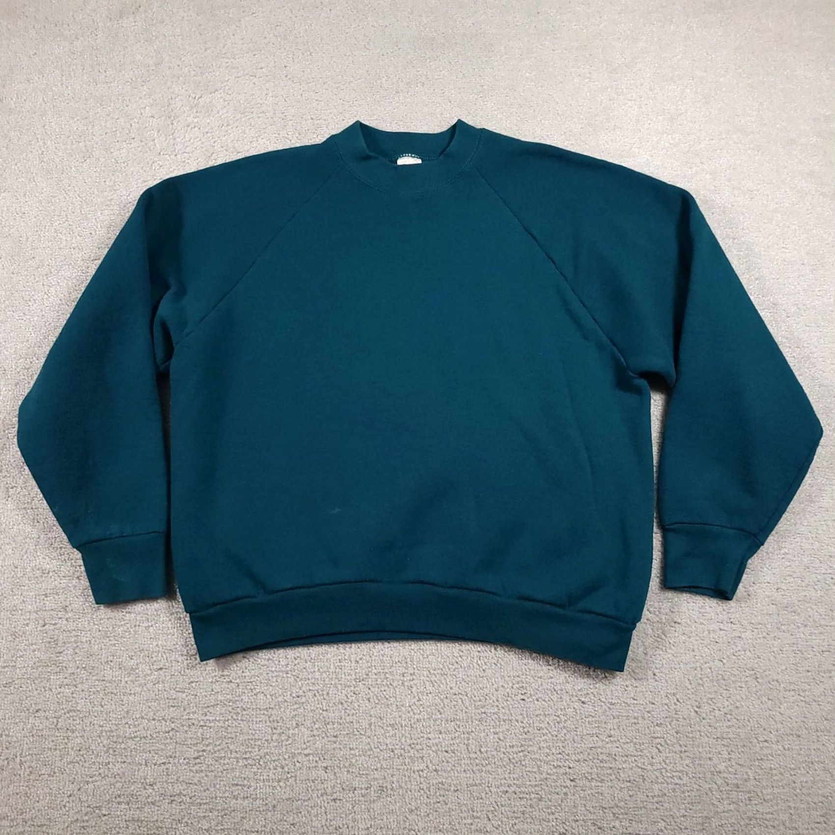 Fruit Of The Loom VINTAGE Fruit of the Loom Sweatshirt Womens Large Crewneck Pullover Made USA 90s Green Crew Neck Raglan Long Sleeve Size L / US 10 / IT 46 - 2 Thumbnail