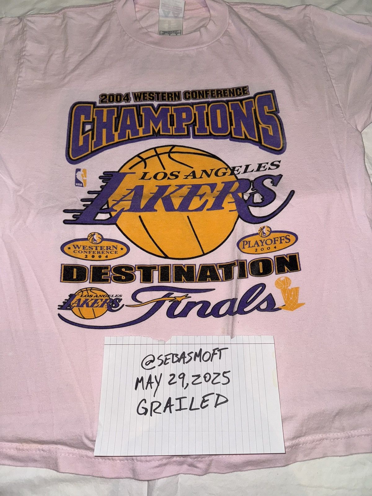 NBA × Vintage Vintage LA Lakers 2004 NBA Champions 0.4 One Lucky Shot Tee Size US L / EU 52-54 / 3 - 5 Thumbnail