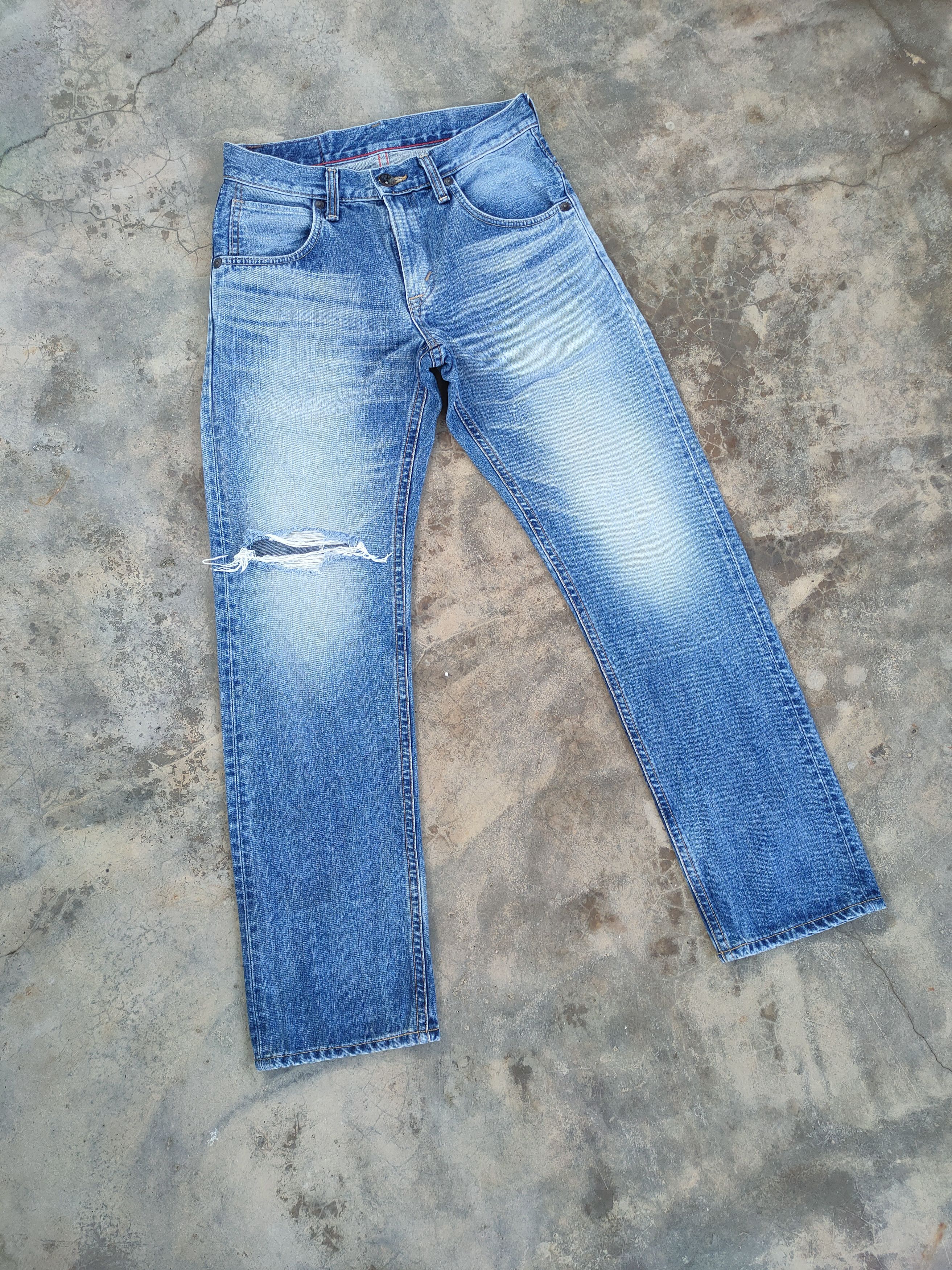 Edwin VINTAGE EDWIN FADED RIPPEP JEAN DENIM PANTS Size US 32 / EU 48 - 1 Thumbnail
