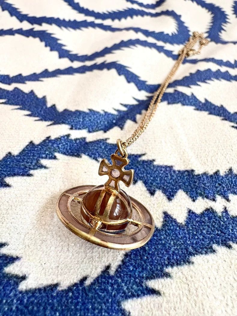 Vivienne Westwood Vivienne Westwood Vintage Pink Jelly Orb Planet Necklace Size ONE SIZE - 1 Thumbnail
