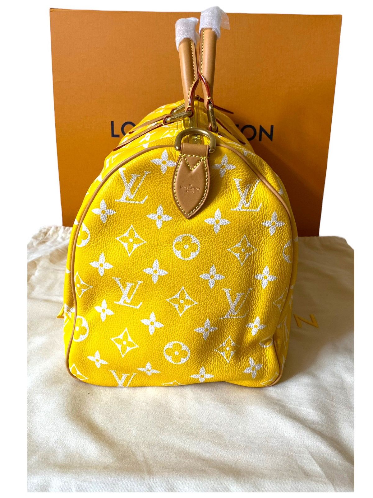 Louis Vuitton Louis Vuitton Yellow Speedy P9 40 Duffel Keepall Bandouliere Size 40 - 6 Thumbnail