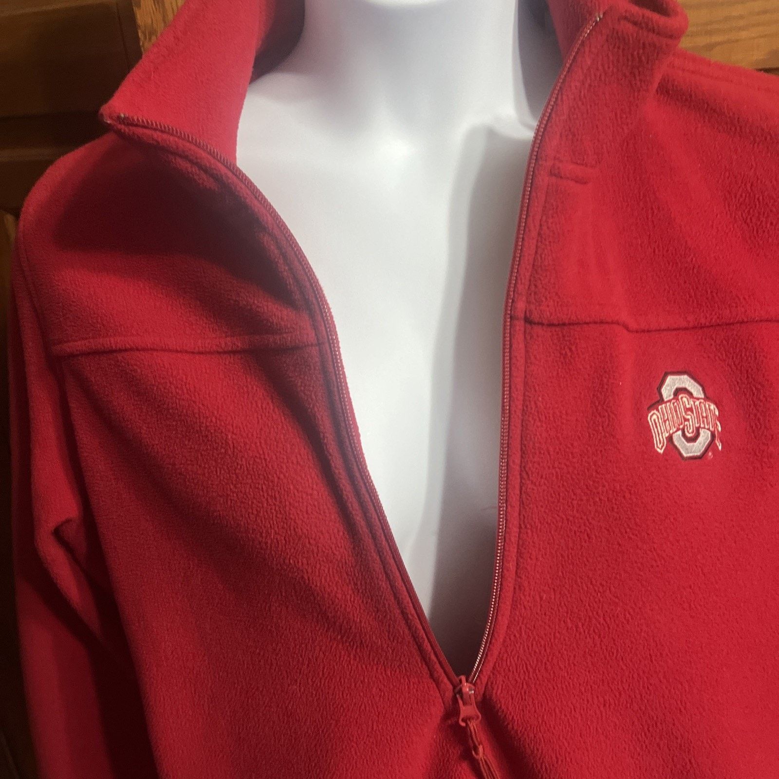 Antigua Antigua Ohio State Buckeyes Jacket XL Red Fleece Pullover Size US XL / EU 56 / 4 - 6 Thumbnail