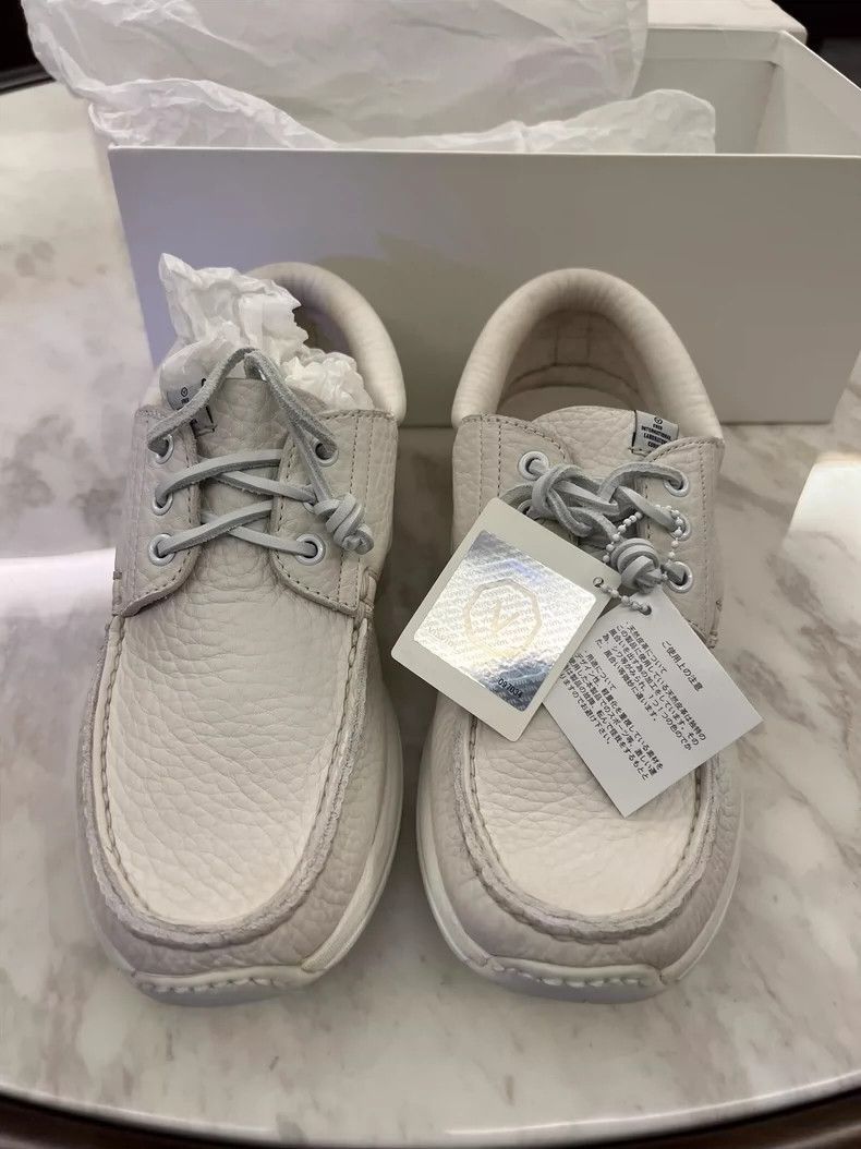 Visvim Men's Casual Leather Shoes-2506 Shoes in White (Size 9.5)