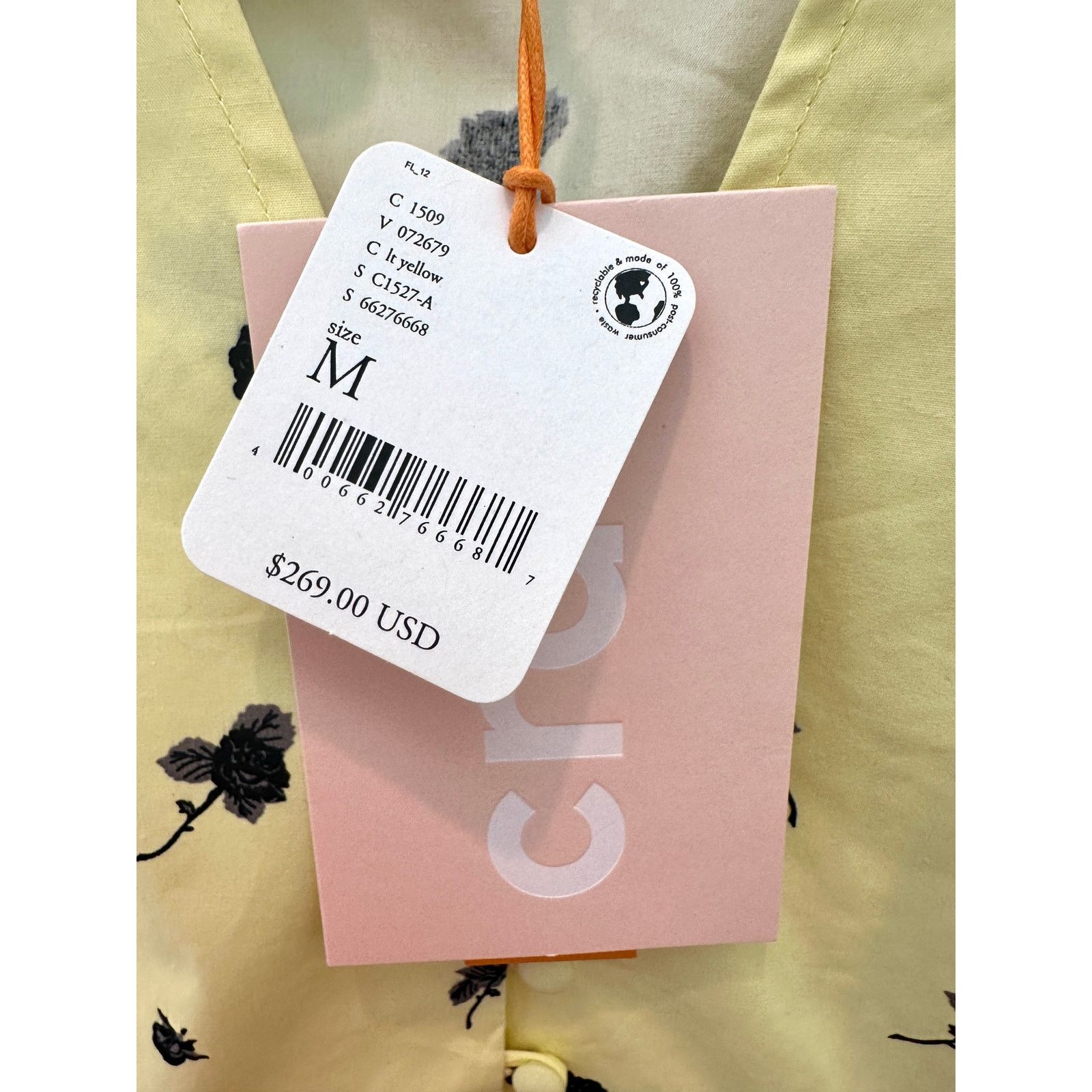 Free People FREE PEOPLE Tuva Yellow Floral Puff Sleeve Midi Dress Size M / US 6-8 / IT 42-44 - 8 Thumbnail