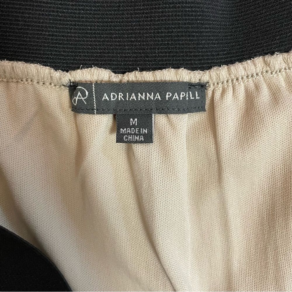 Adrianna Papell NWT New $99 Adrianna Papell Beige Polka Dot Release Pleat M Size 32" / US 10 / IT 46 - 6 Thumbnail