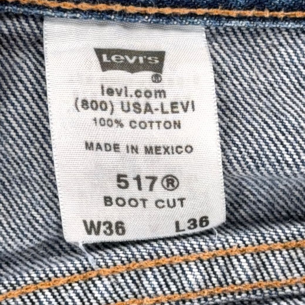 Levi's VINTAGE Levi's 517 Jeans Mens 34x36 Blue Bootcut Denim Medium Wash 5-Pocket 34x36 Tag Mens Size US 34 / EU 50 - 6 Thumbnail