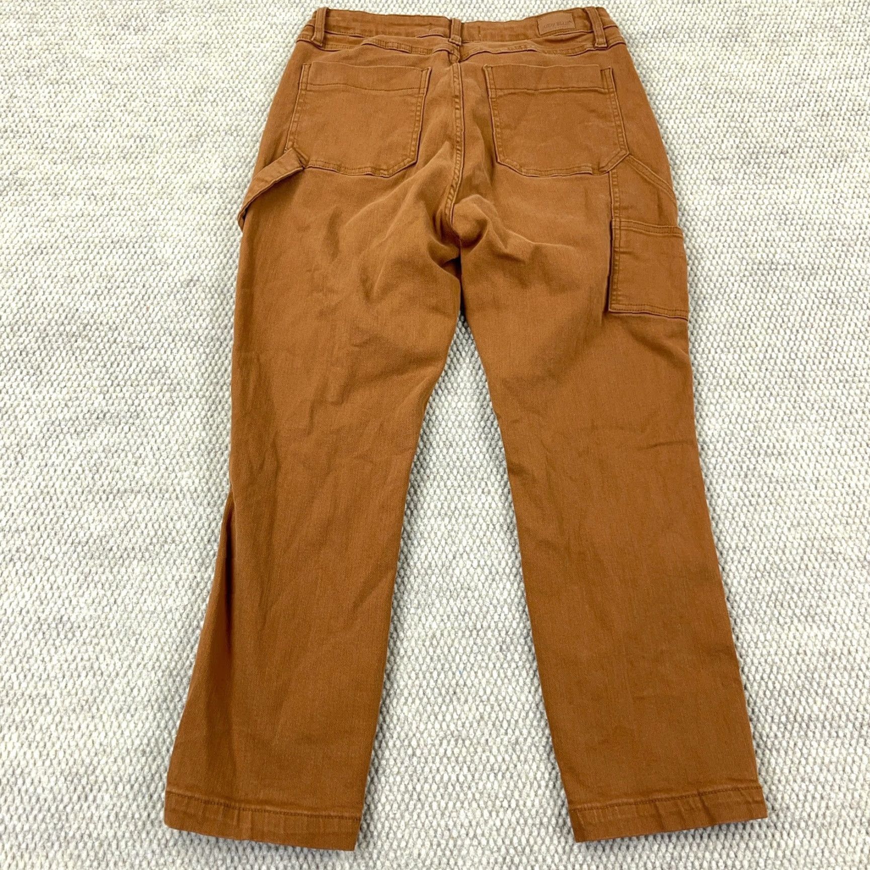 Denime Judy Blue Jeans Women Slim Straight Mid Rise Brown Denim 30 25.5 Inseam 5-Pocket Work Carpenter Trend Modern Classic Shirt? Size 30" / US 8 / IT 44 - 2 Thumbnail
