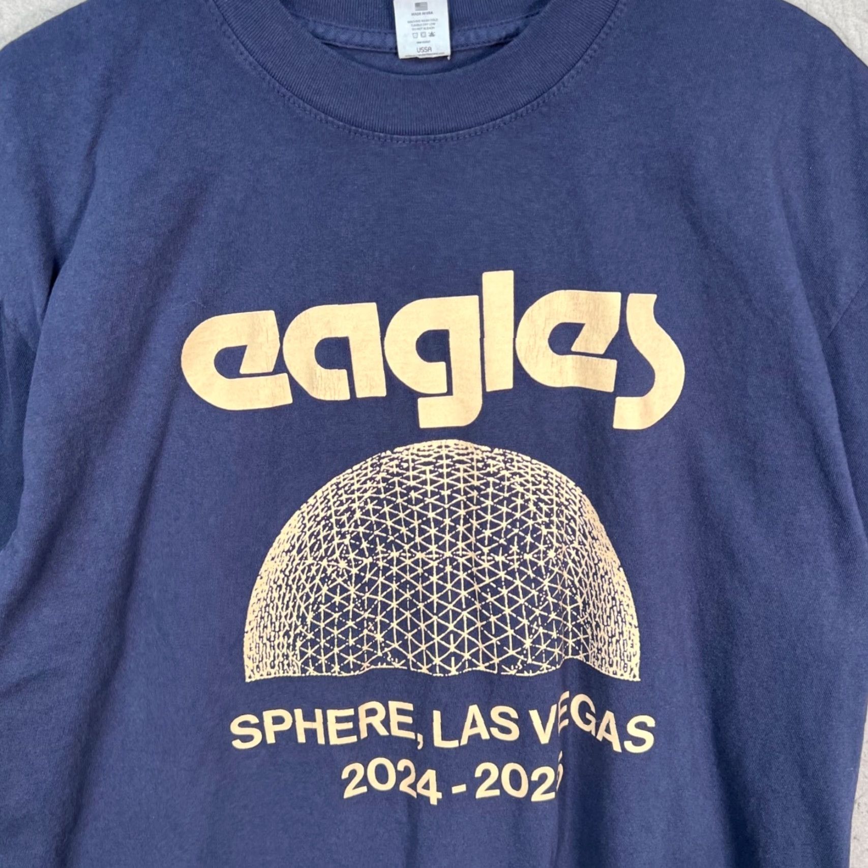 Vintage VINTAGE Eagles Sphere Las Vegas 2024-2025 Concert Band Tour Navy Blue Shirt Mens Large Size US L / EU 52-54 / 3 - 4 Thumbnail